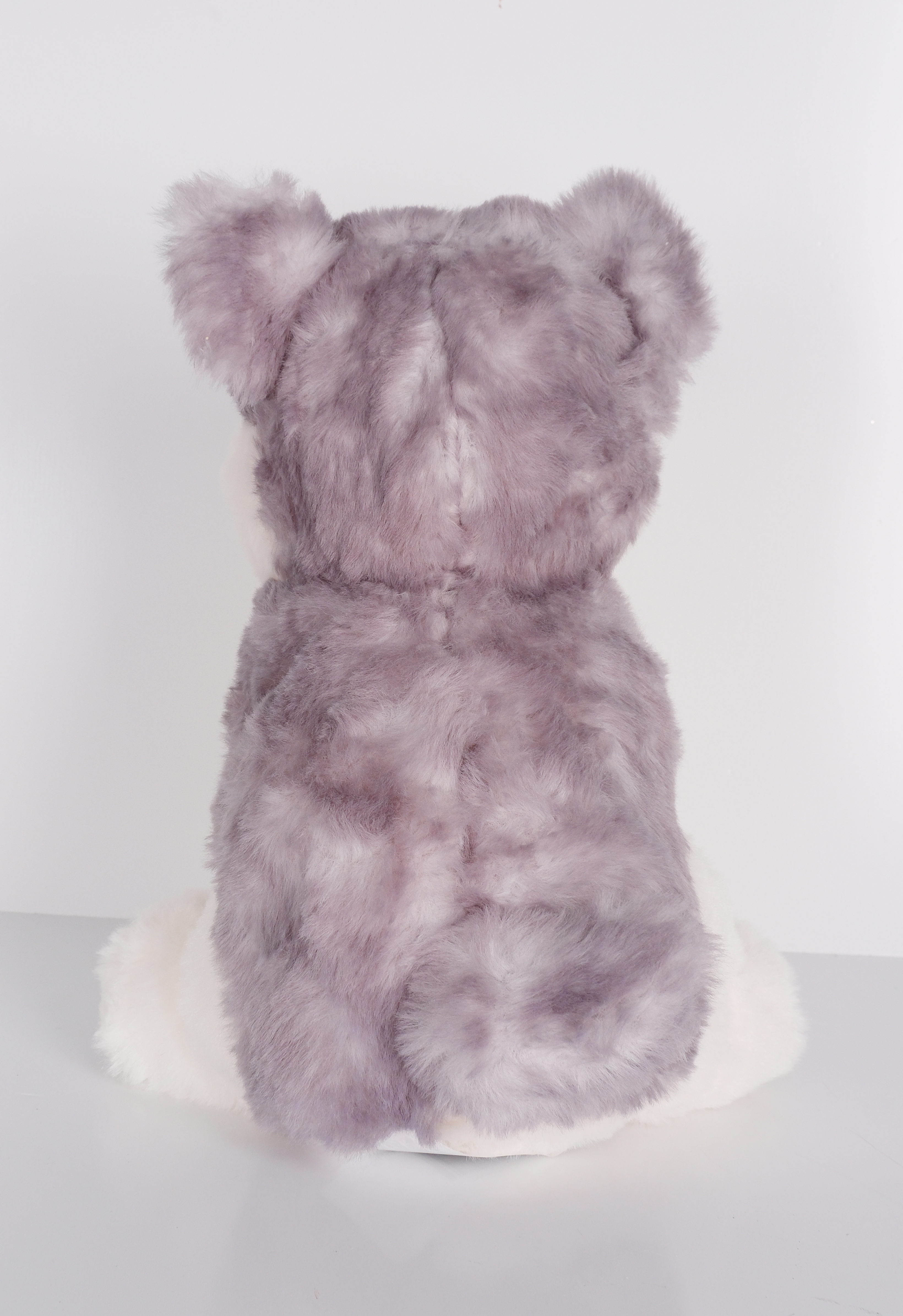 23 cm Yavru Köpek Şekilli Peluş Oyuncak Gri Beyaz