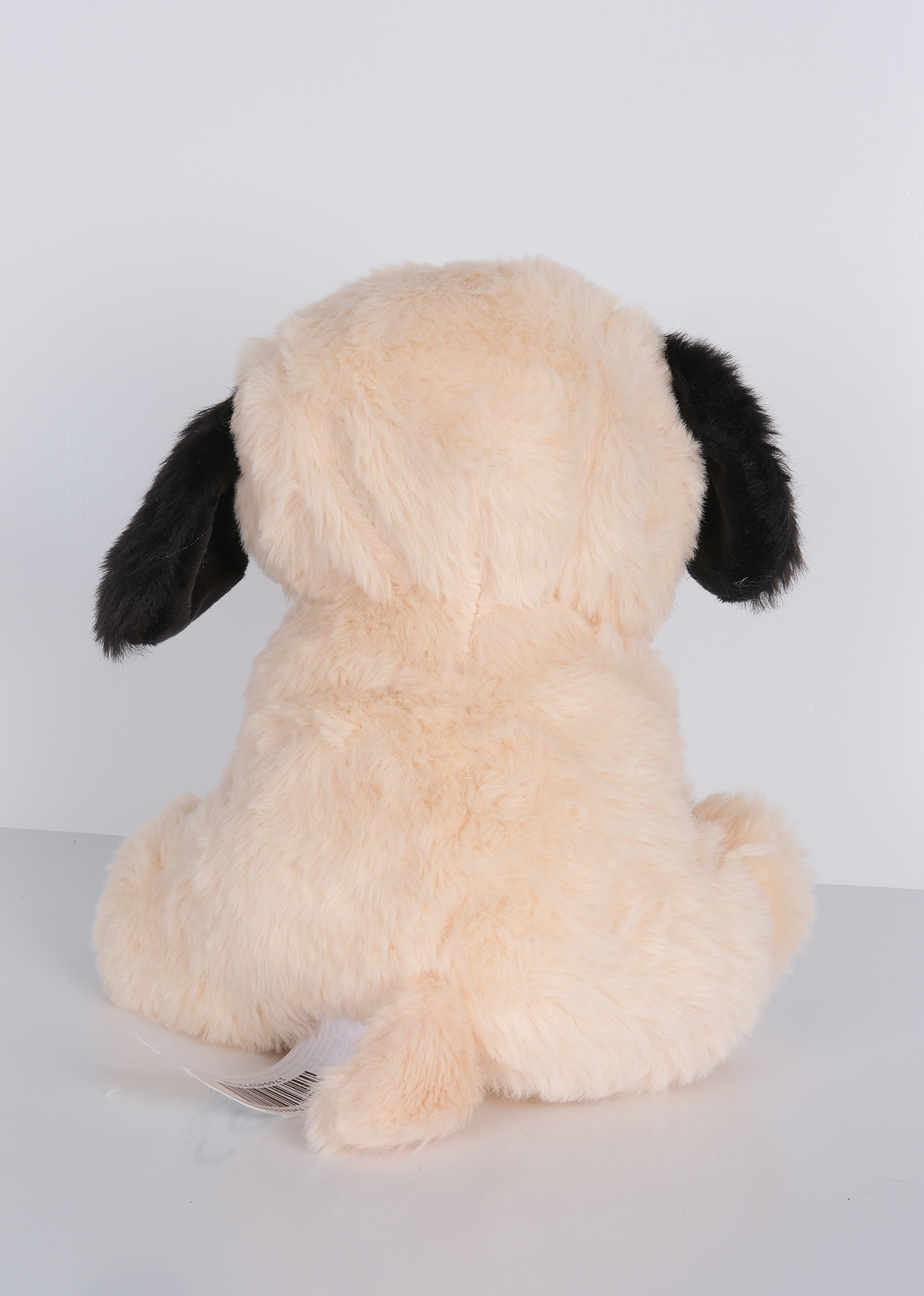 23 cm Yavru Köpek Şekilli Peluş Oyuncak Bej Siyah v2
