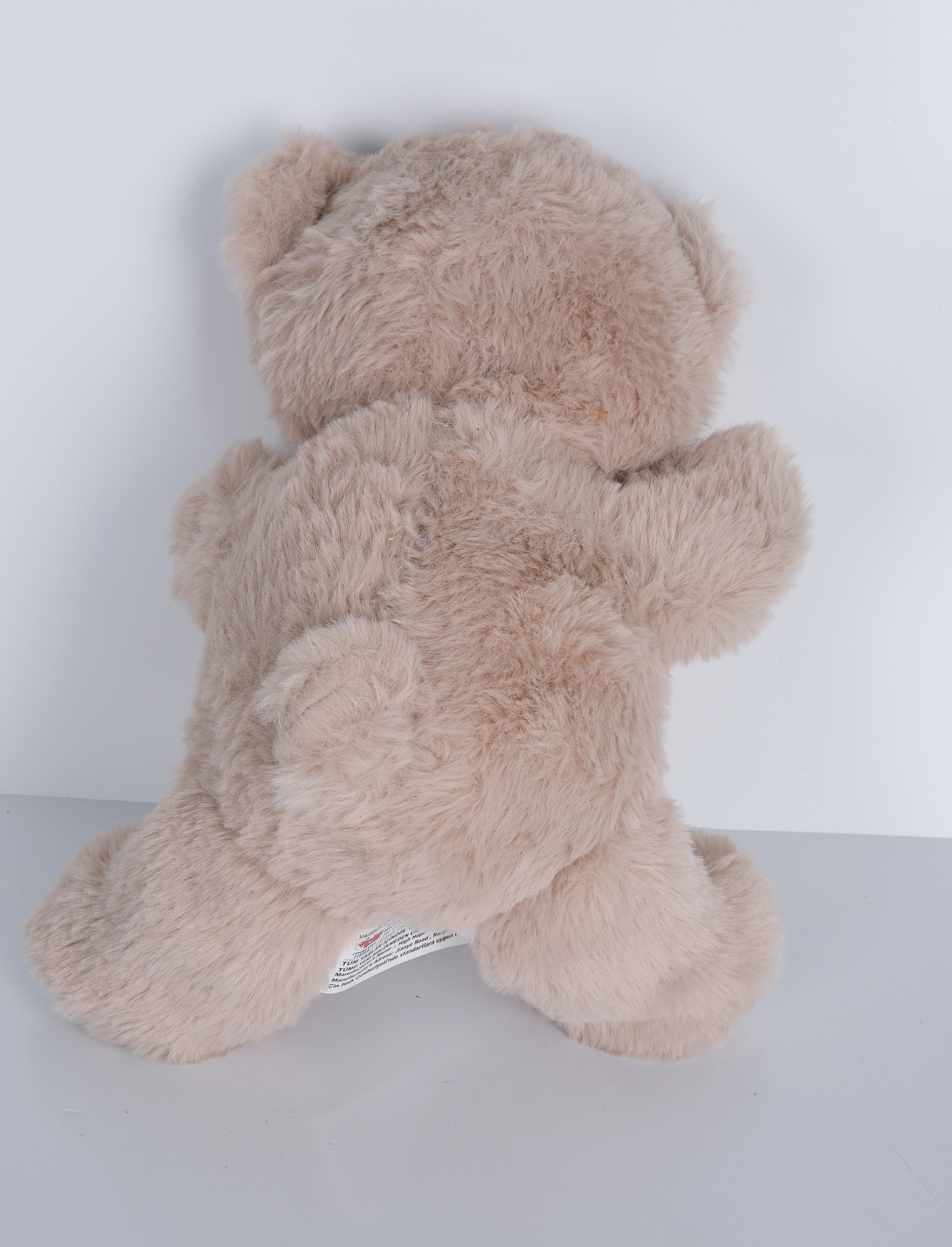 23 cm Yavru Sevimli Ayıcık Şekilli Peluş Oyuncak  Kahverengi Beyaz
