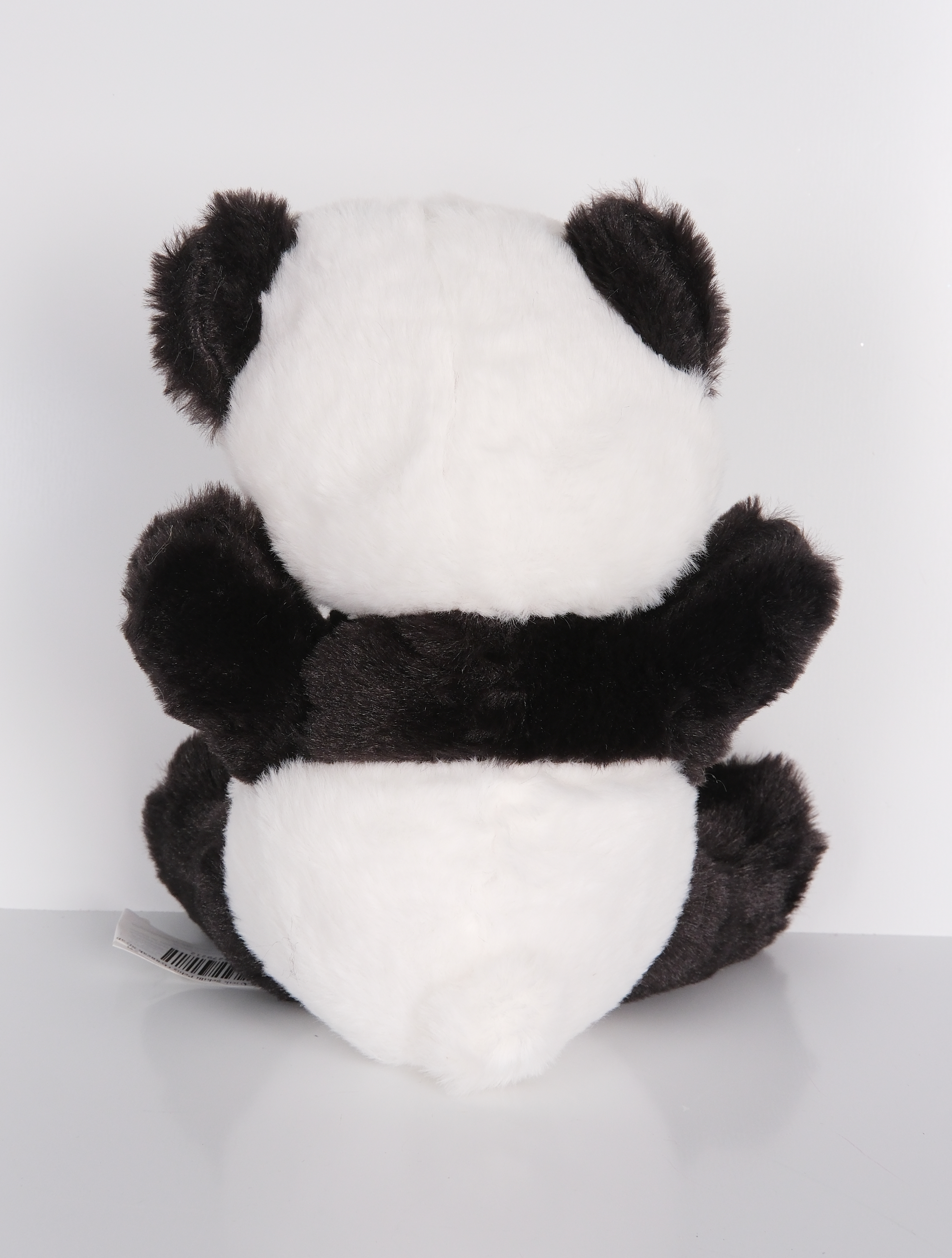 23 cm Yavru Sevimli Ayıcık Şekilli Peluş Oyuncak Siyah Beyaz