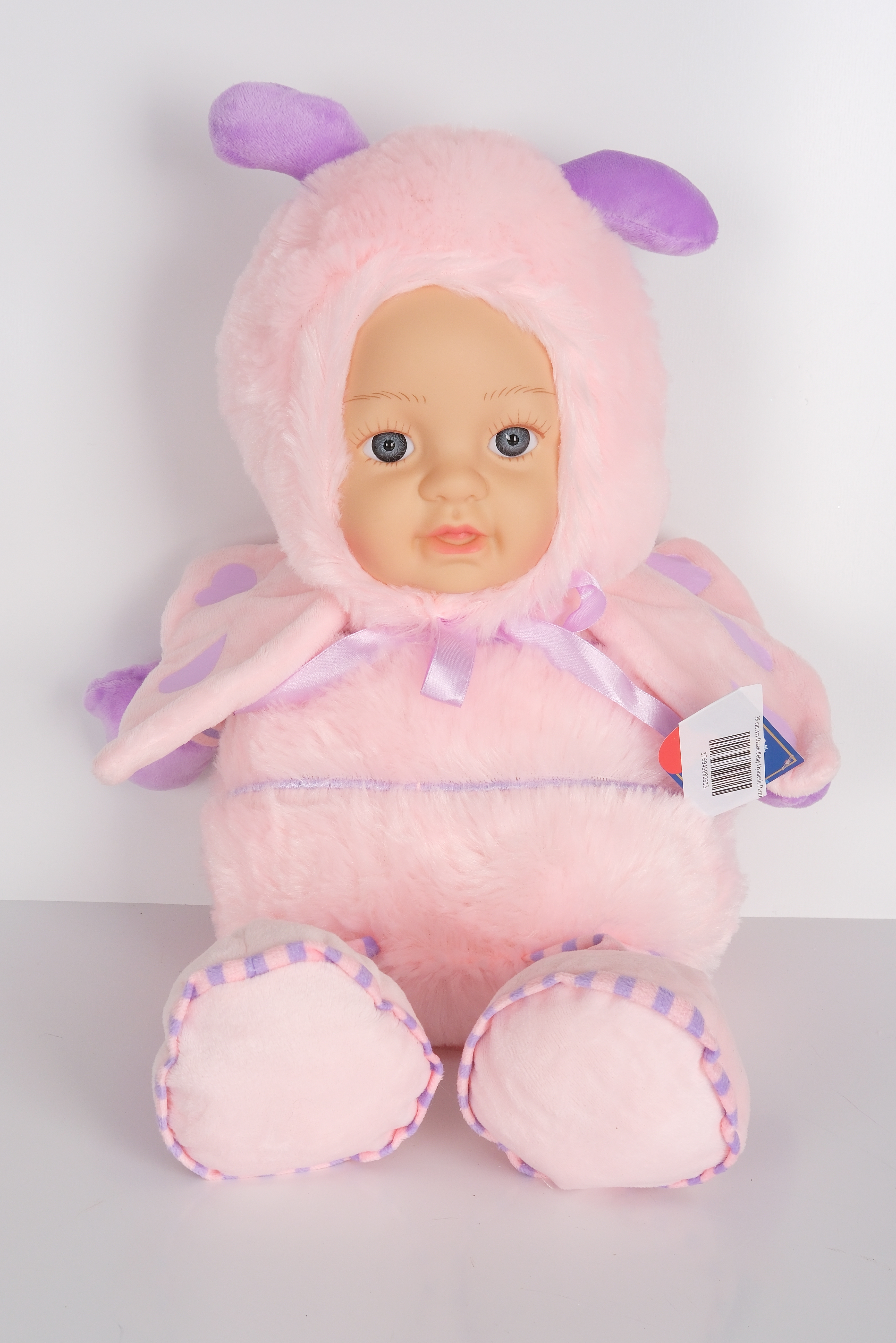 35 cm Arı Desen Peluş Oyuncak Pembe
