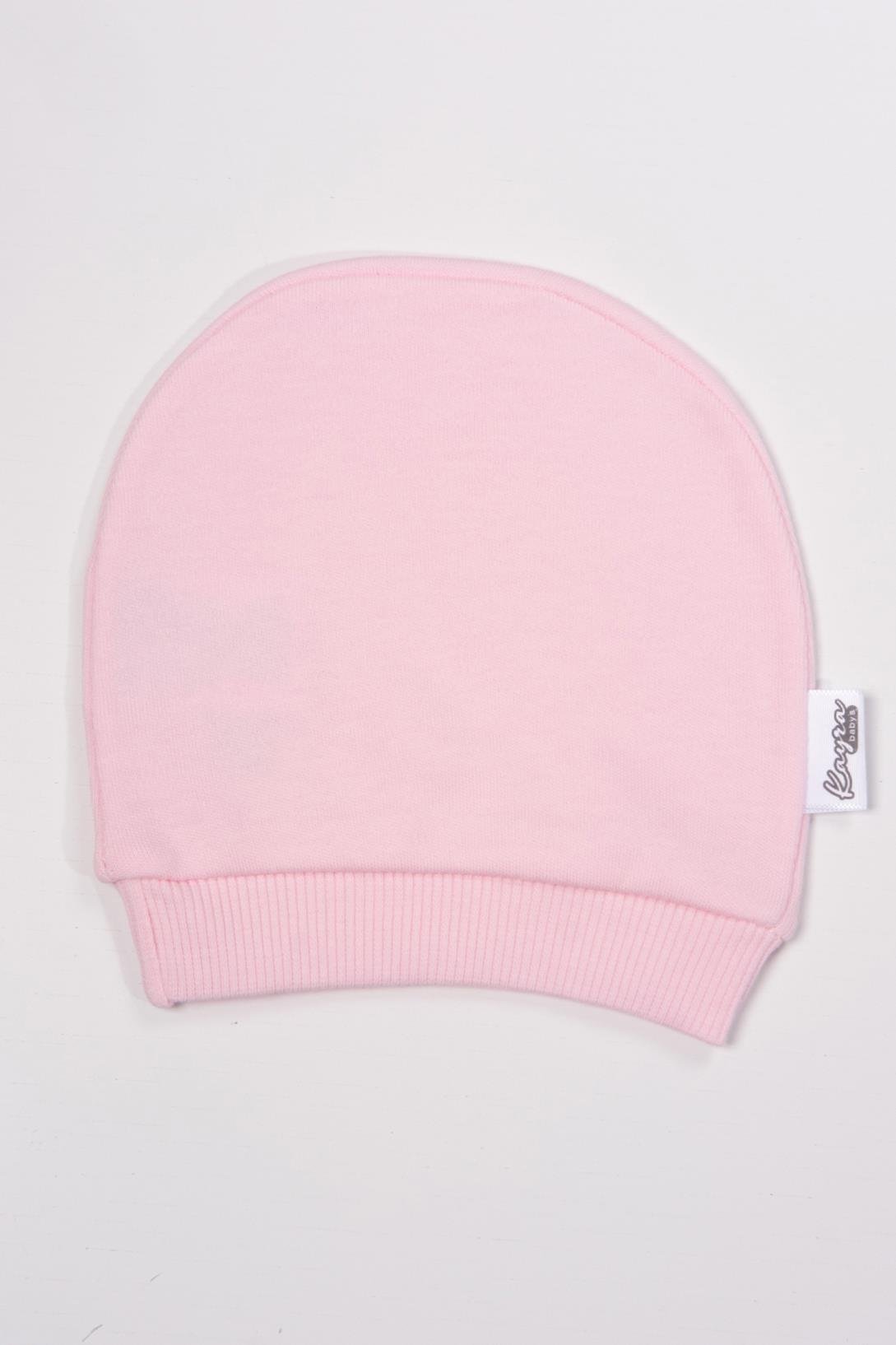 Ayı Nakışlı Bebek Şapka Pembe