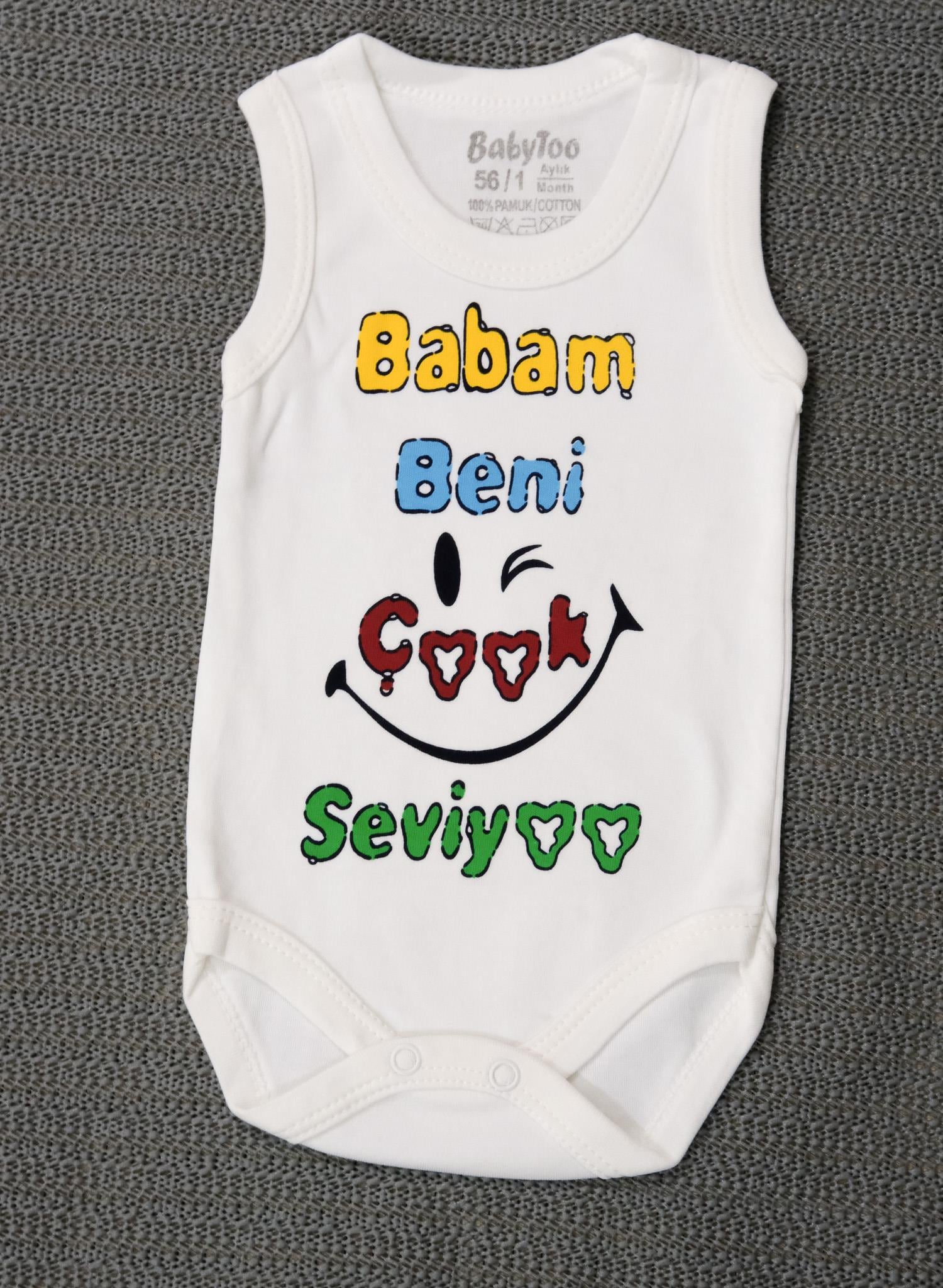 Babam Beni Seviyoo Baskılı Body
