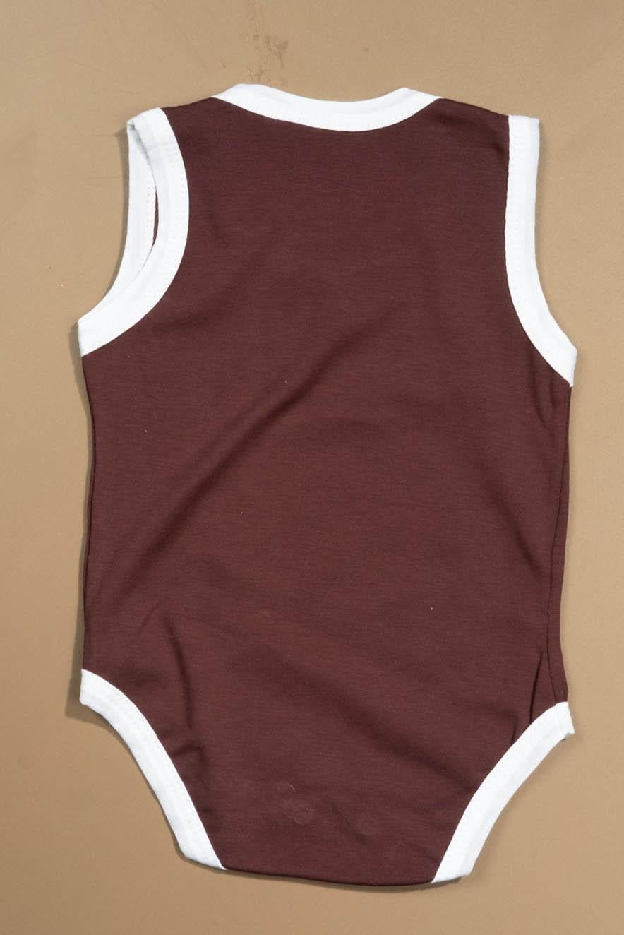 Baskılı Çocuk Body Unisex Bordo