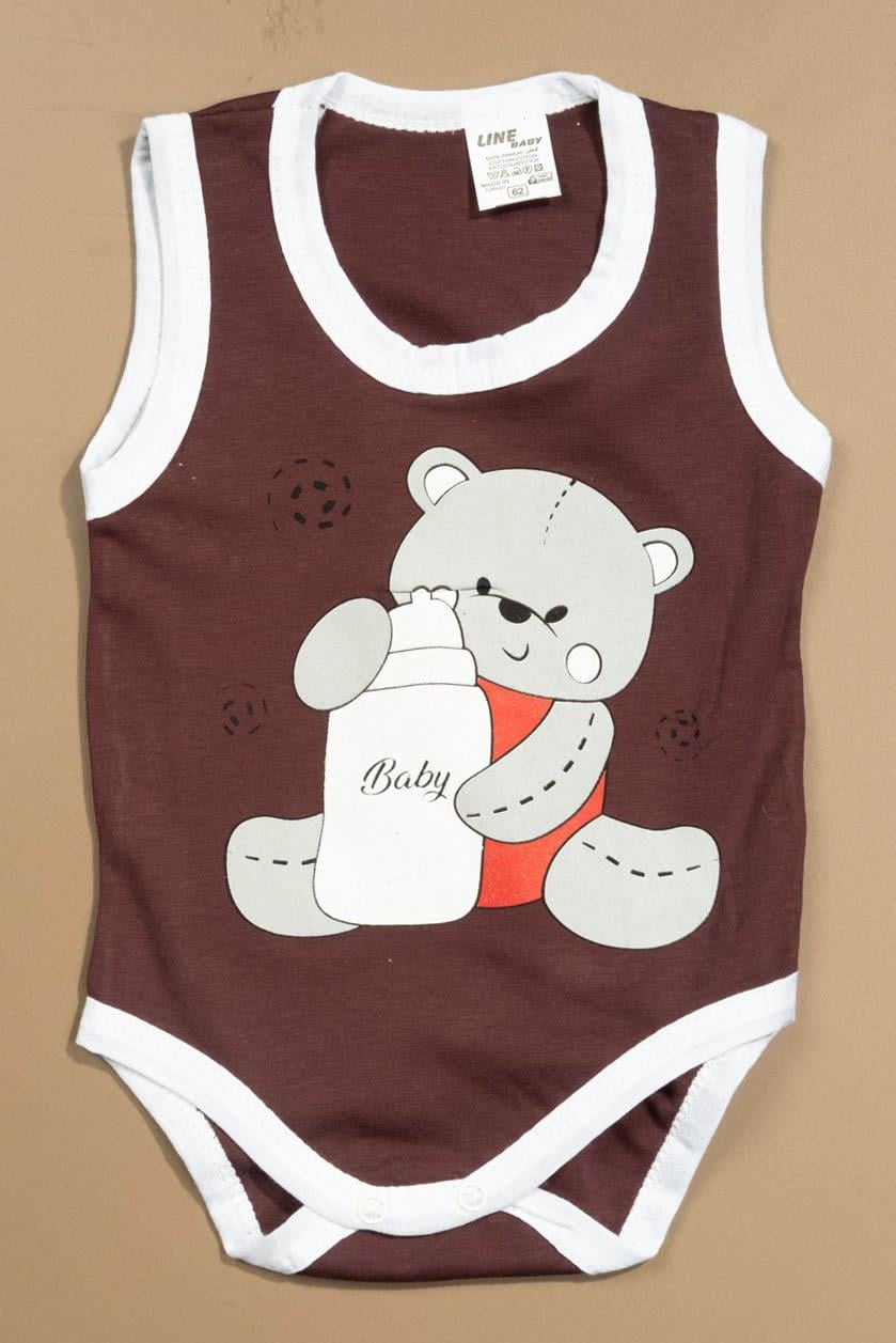 Baskılı Çocuk Body Unisex Bordo