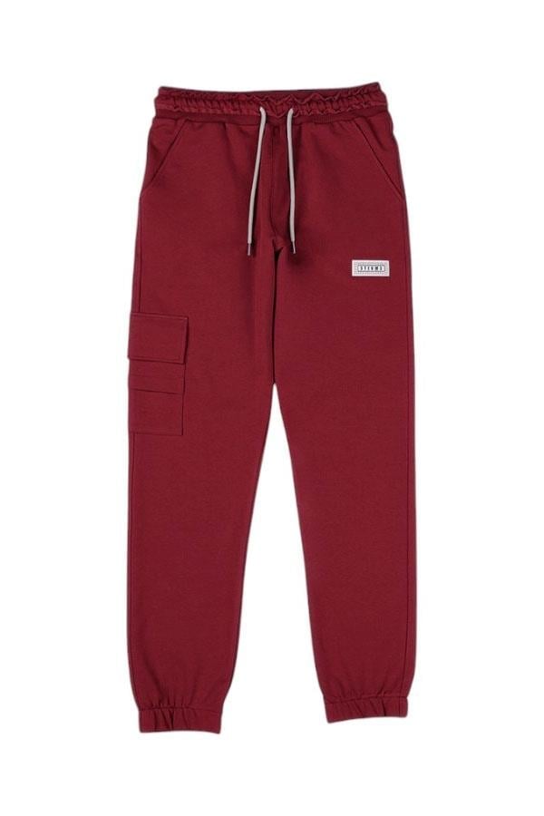 Cepli Jogger Eşofman Altı Kırmızı