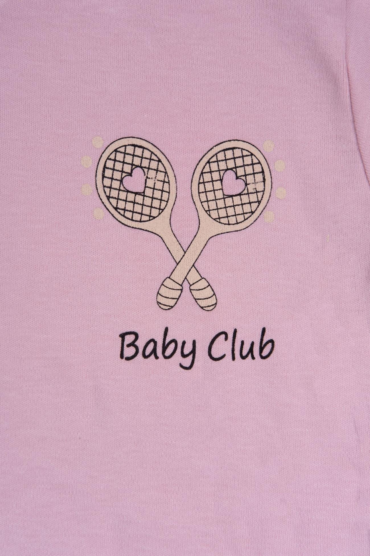 Fırfır Detaylı Baby Club Kız Bebek Şortlu Takım Pudra