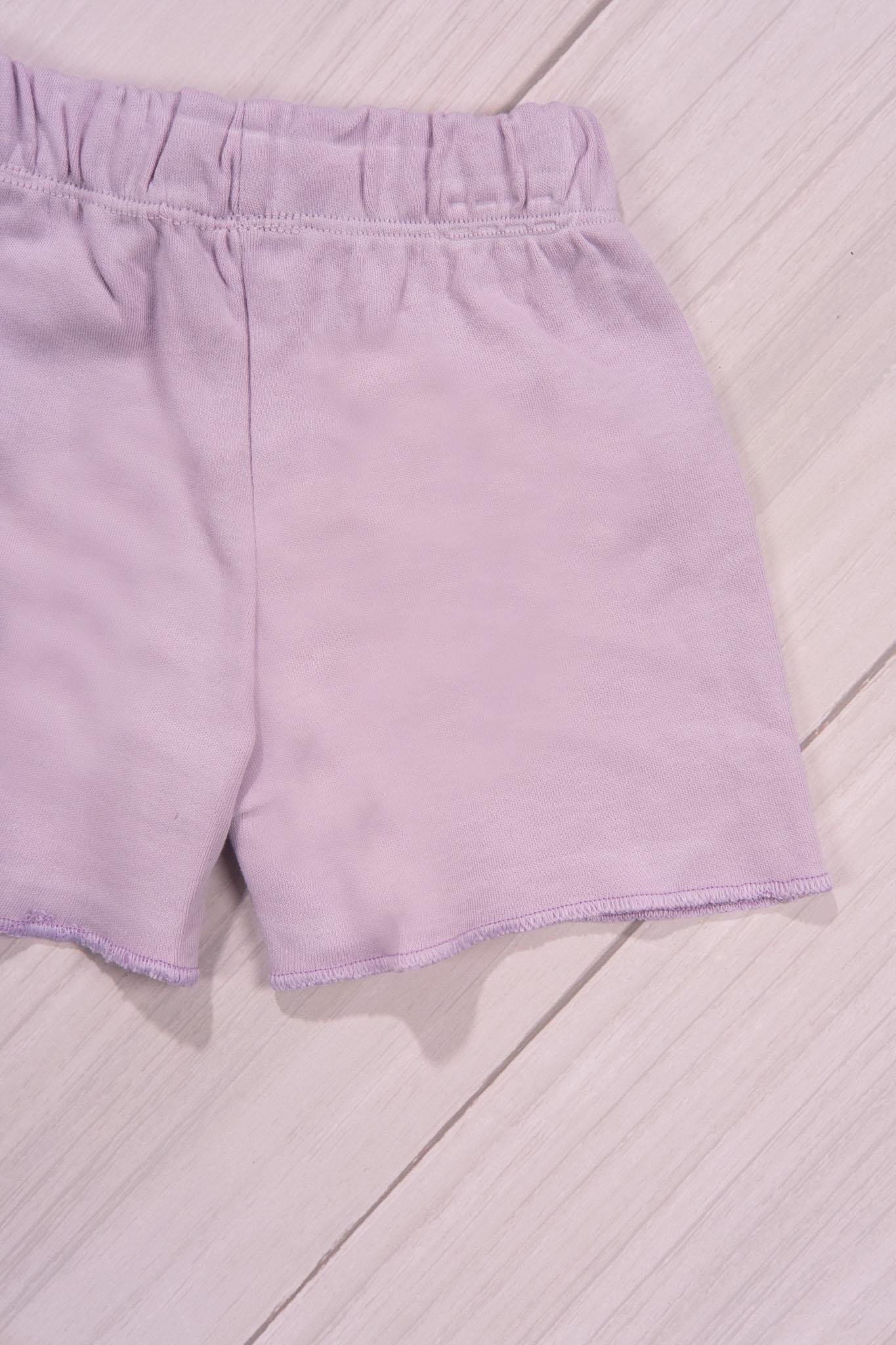 Fırfır Detaylı Baby Club Kız Bebek Şortlu Takım Lila