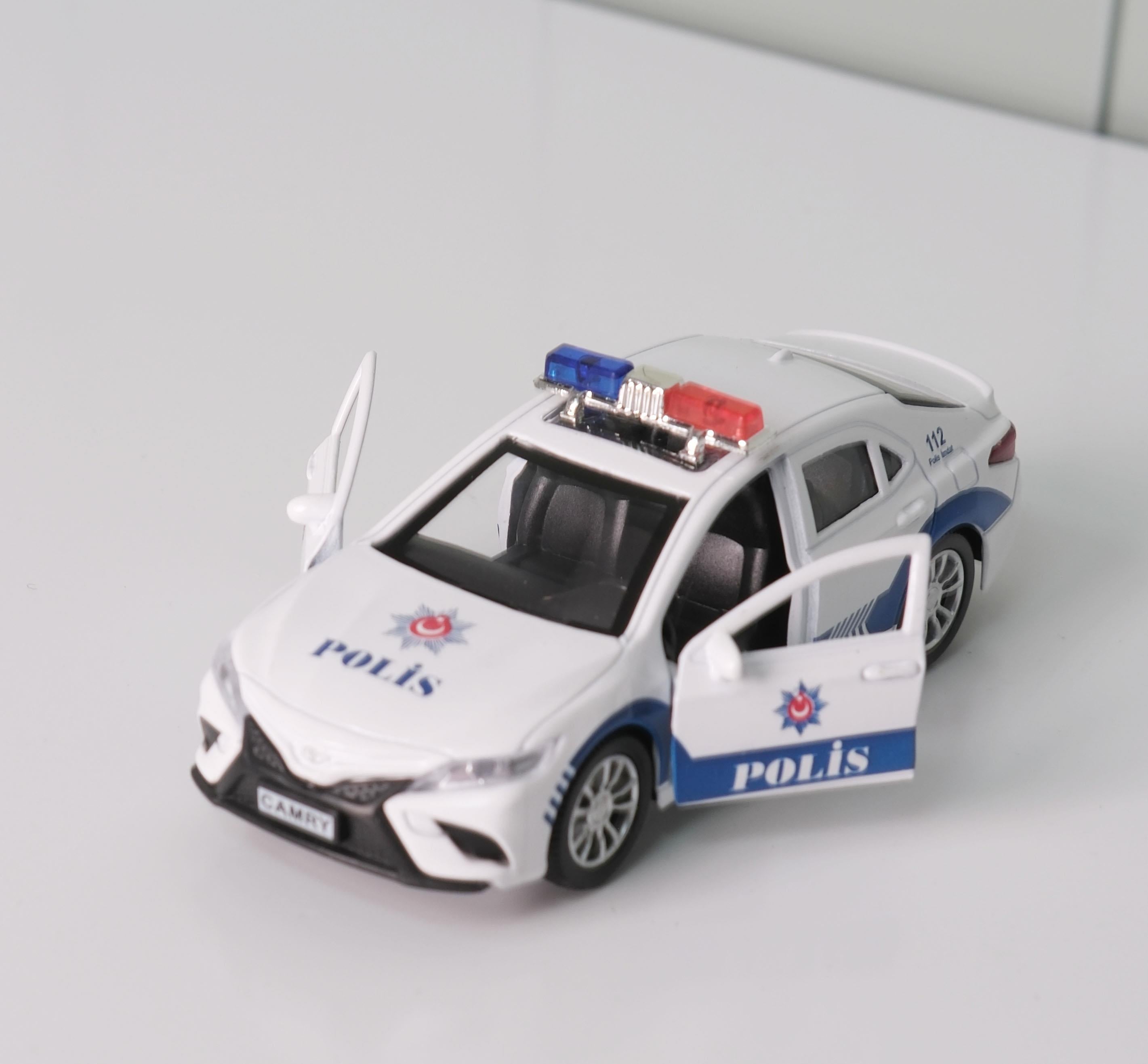 Metal Polis Arabası, Oyuncak Çek Bırak Araba V2