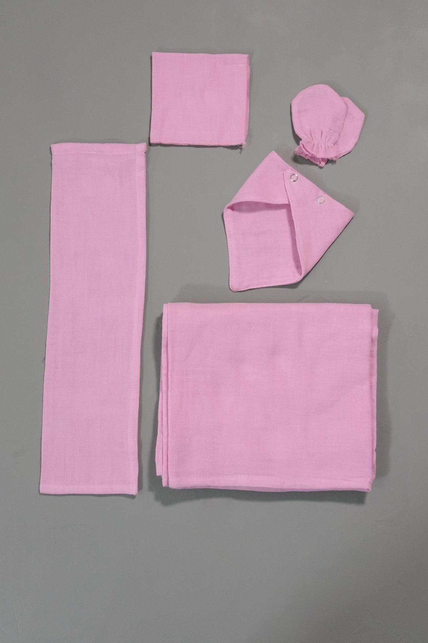Müslin Battaniye 5'li Takım -  Pembe