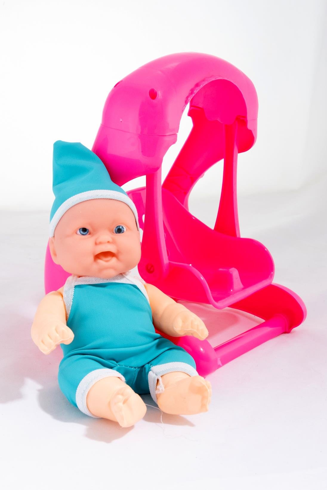 Salıncaklı Oyuncak Bebek Mavi