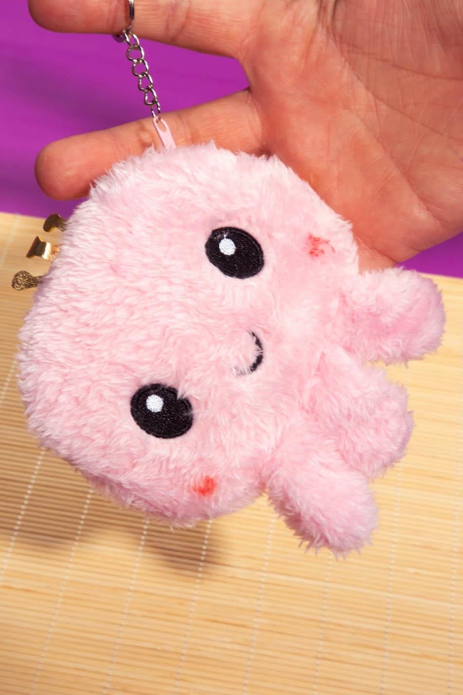 Sevimli Pembe Peluş Çanta Anahtarlık 