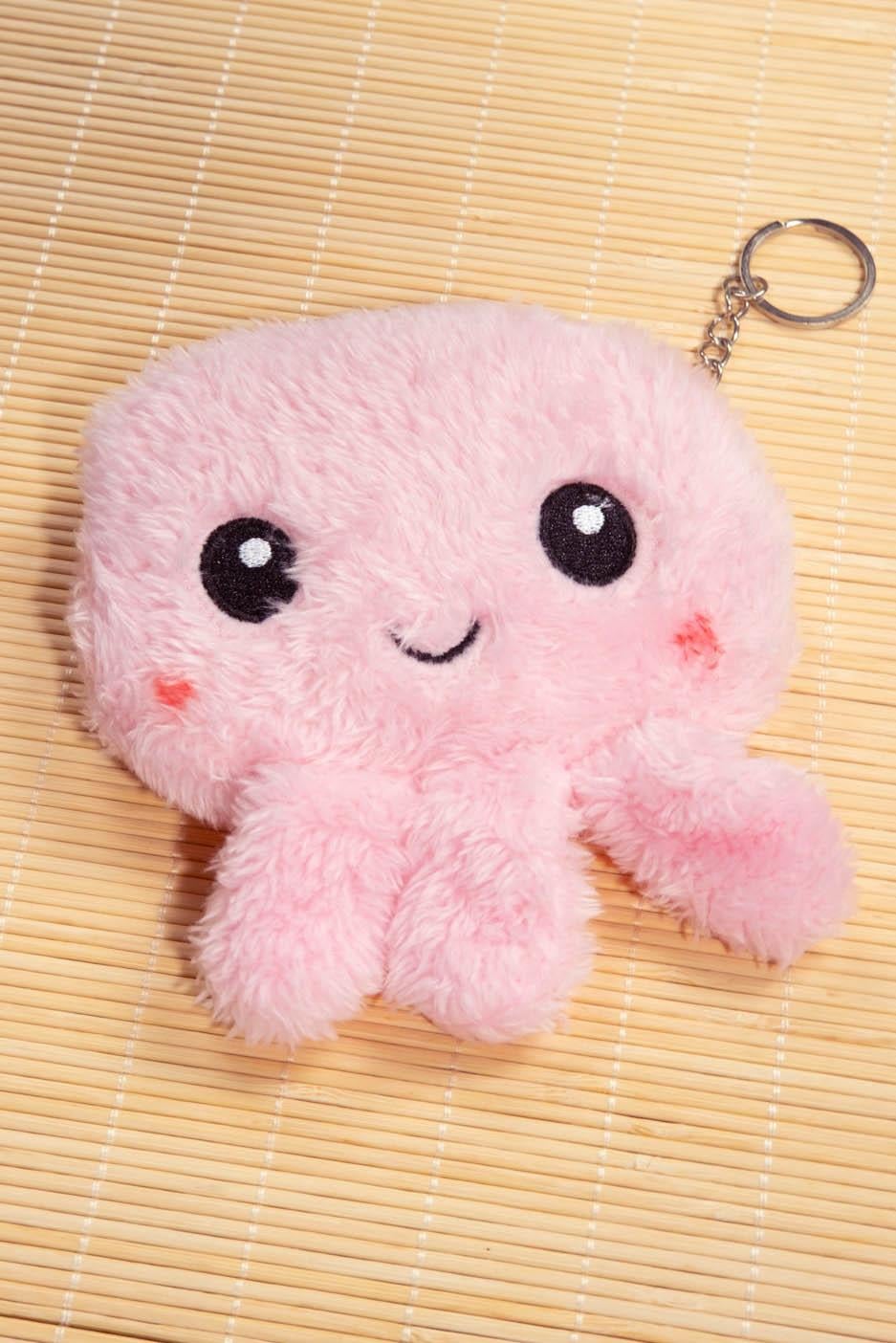 Sevimli Pembe Peluş Çanta Anahtarlık 