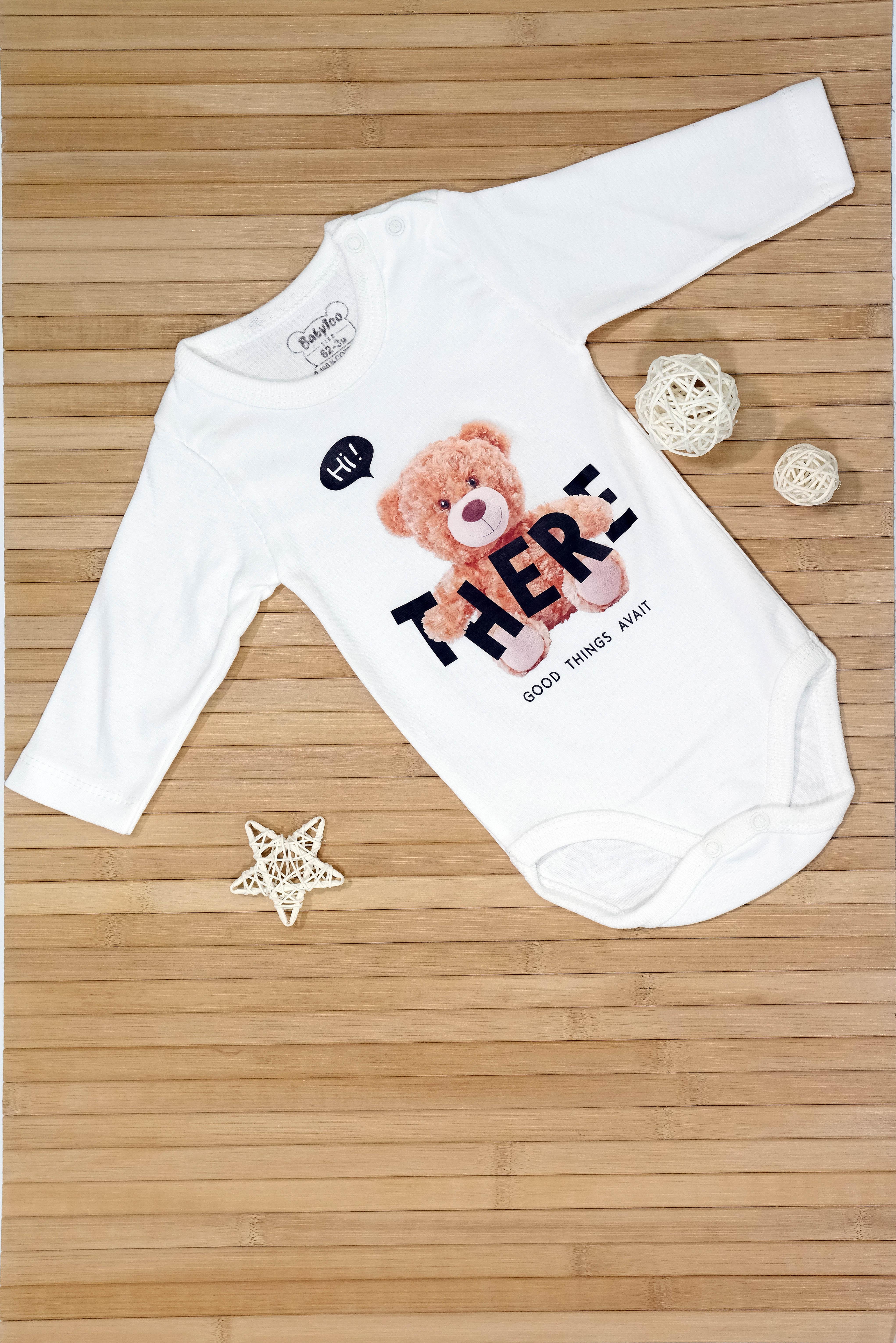 There Good Things Avait Baskılı Uzun Kollu Body