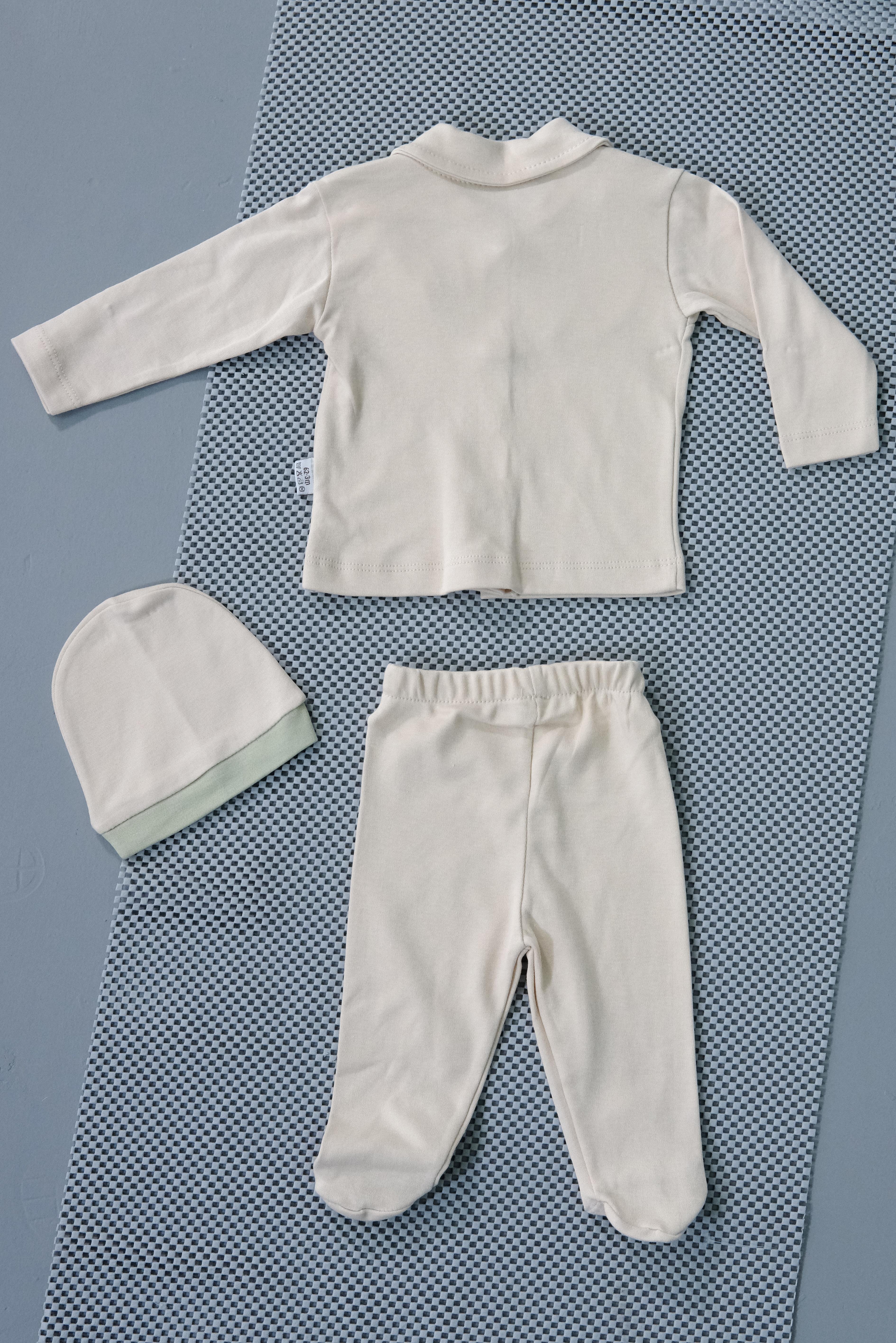 UNISEX ŞAPKALI BEBEK TULUM TAKIMI 