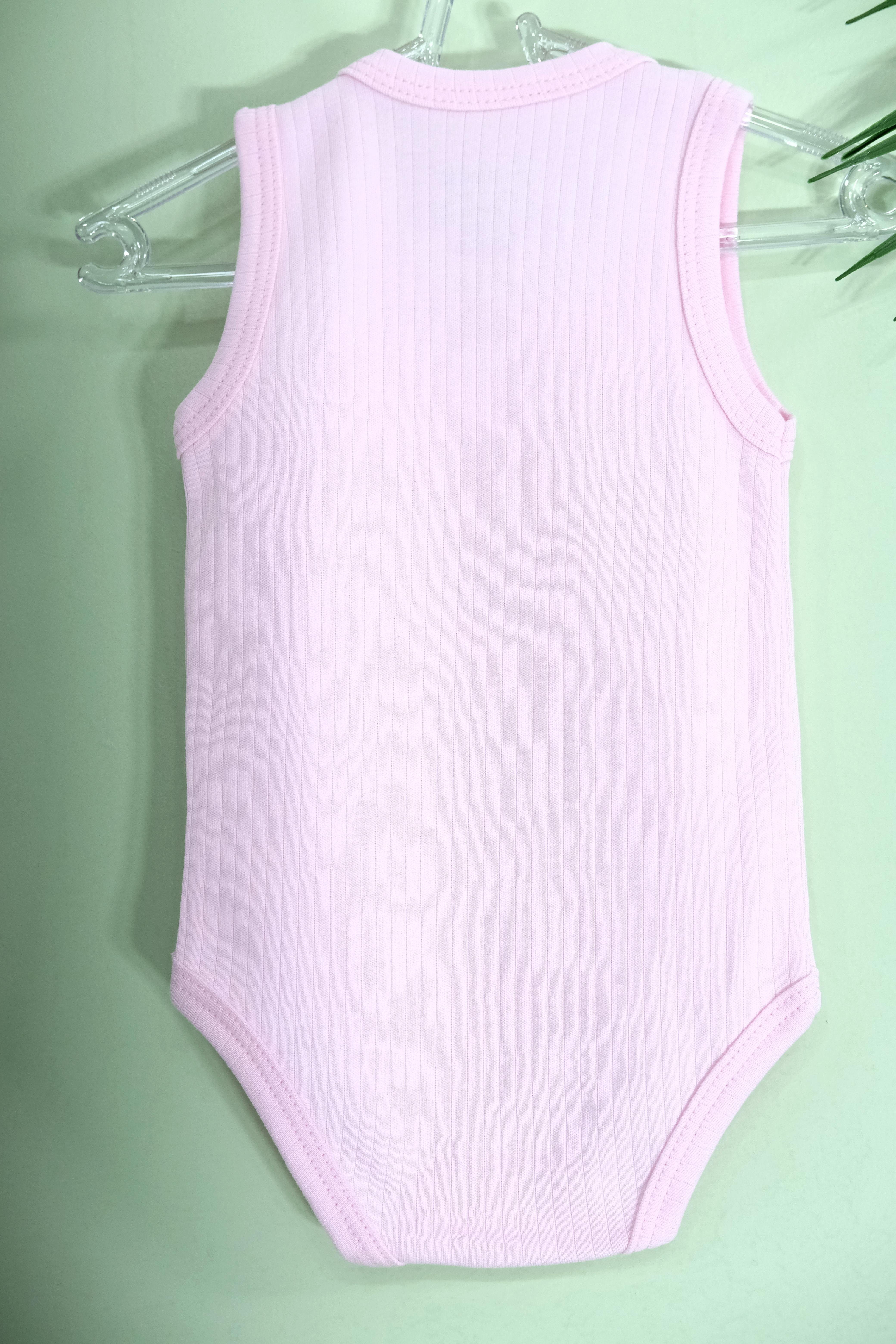 UNISEX TAVŞANLI ASKILI BODY PEMBE