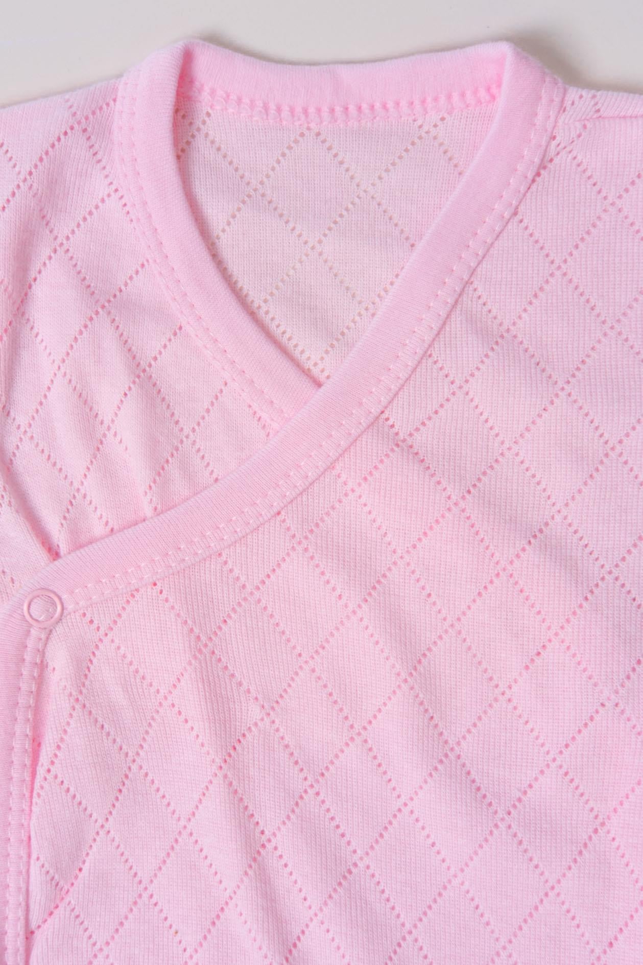 Uzun Kol Kundaklı Body Baklava Desen Klimalı Kumaş Pembe