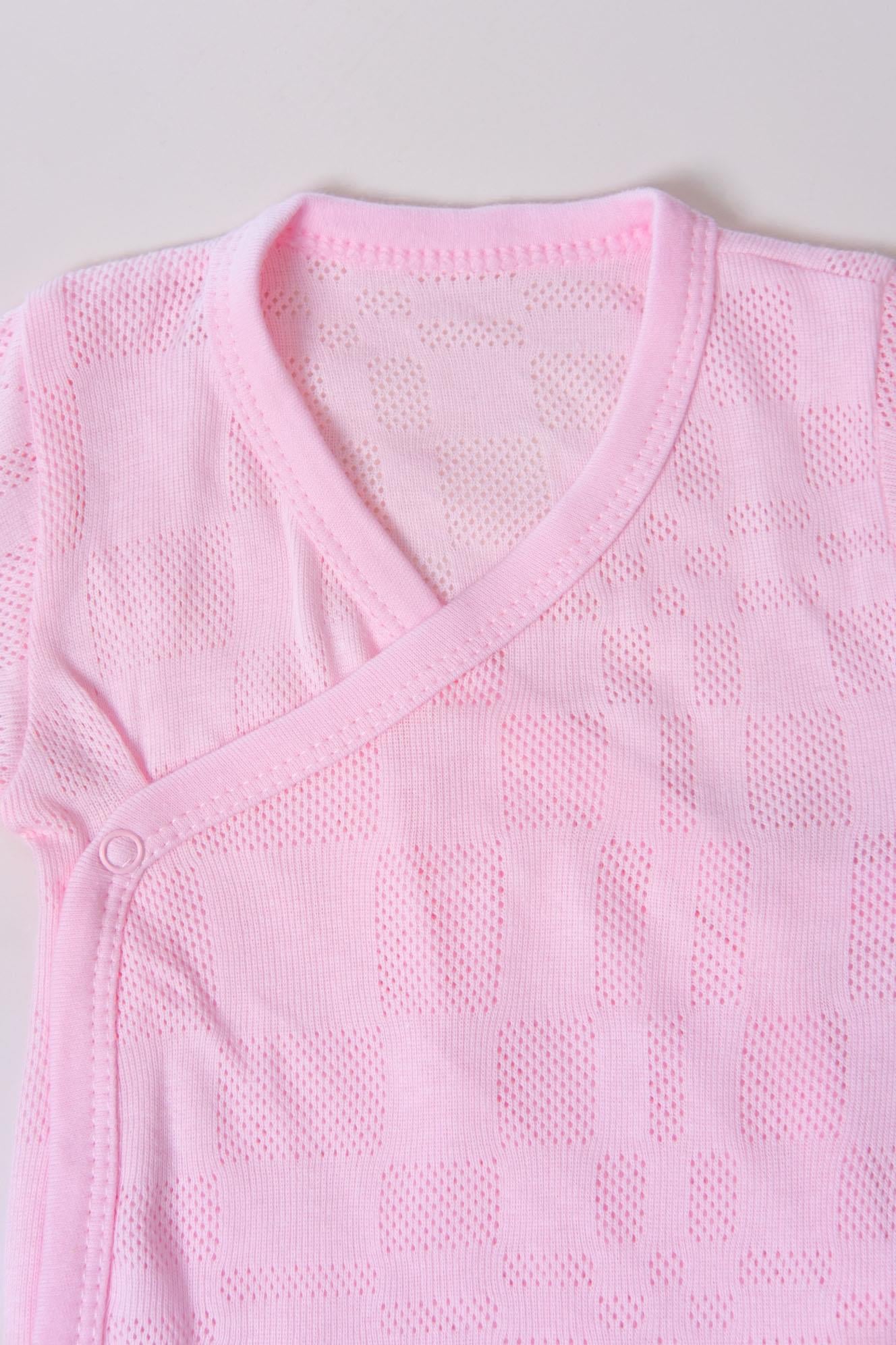 Uzun Kol Kundaklı Body Kare Desen Klimalı Kumaş Pembe