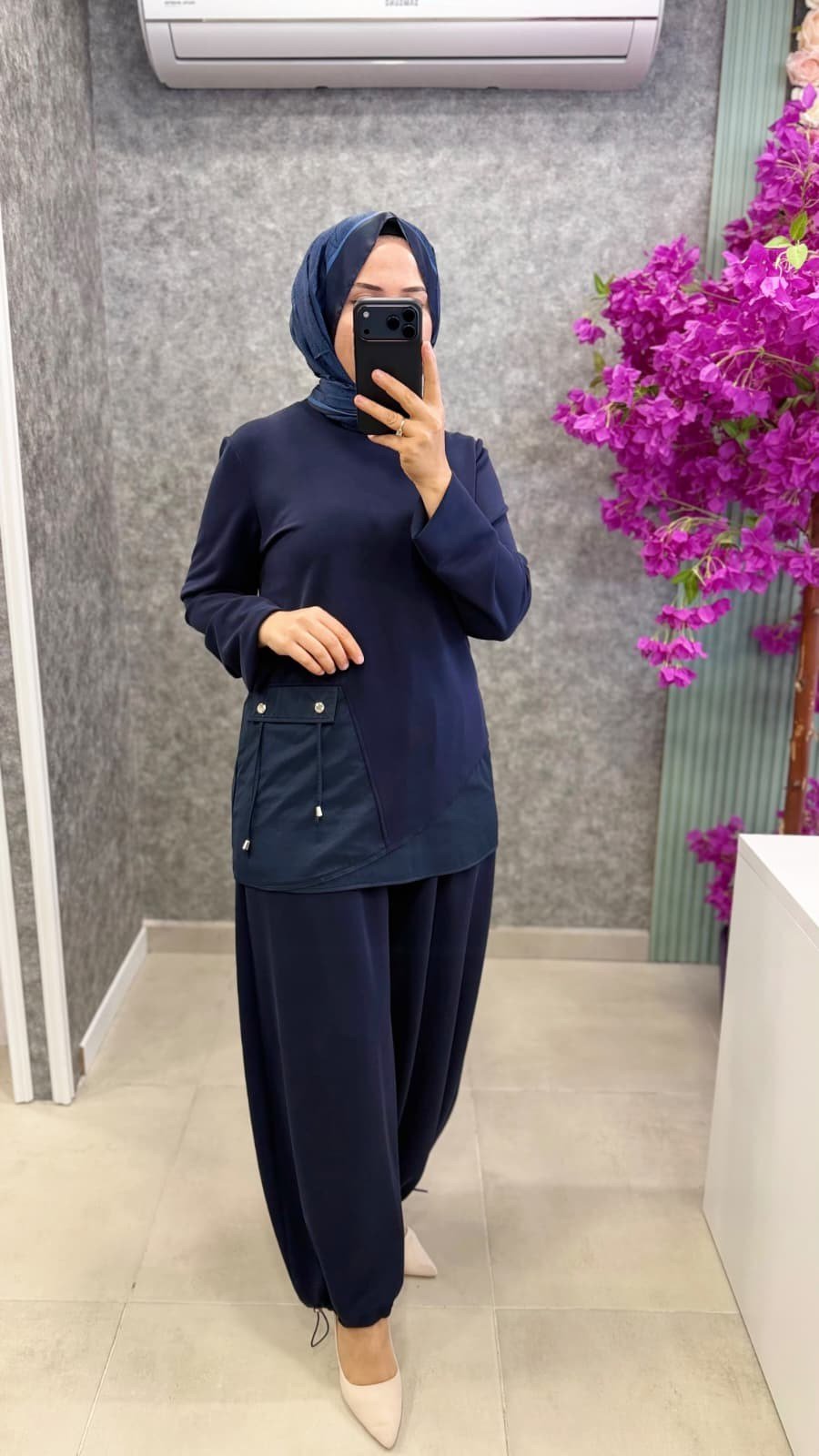 0763 NQY PRİVE PANTOLON TAKIM LACİVERT