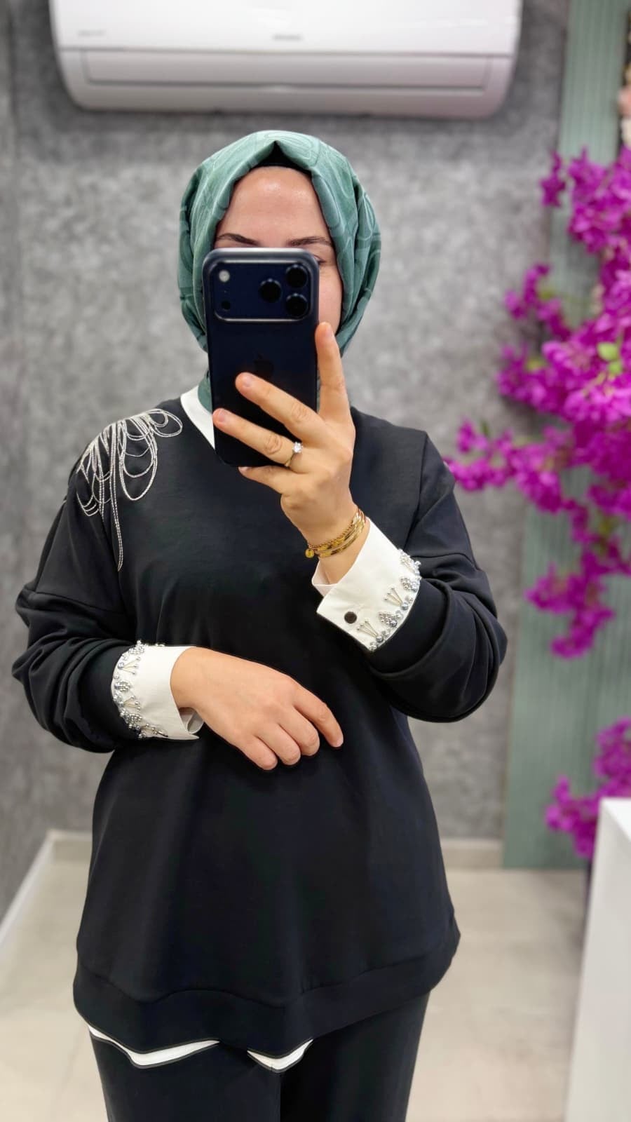 10118 JENNE ZİNCİR NAKIŞLI ÖRME 3 LÜ TAKIM