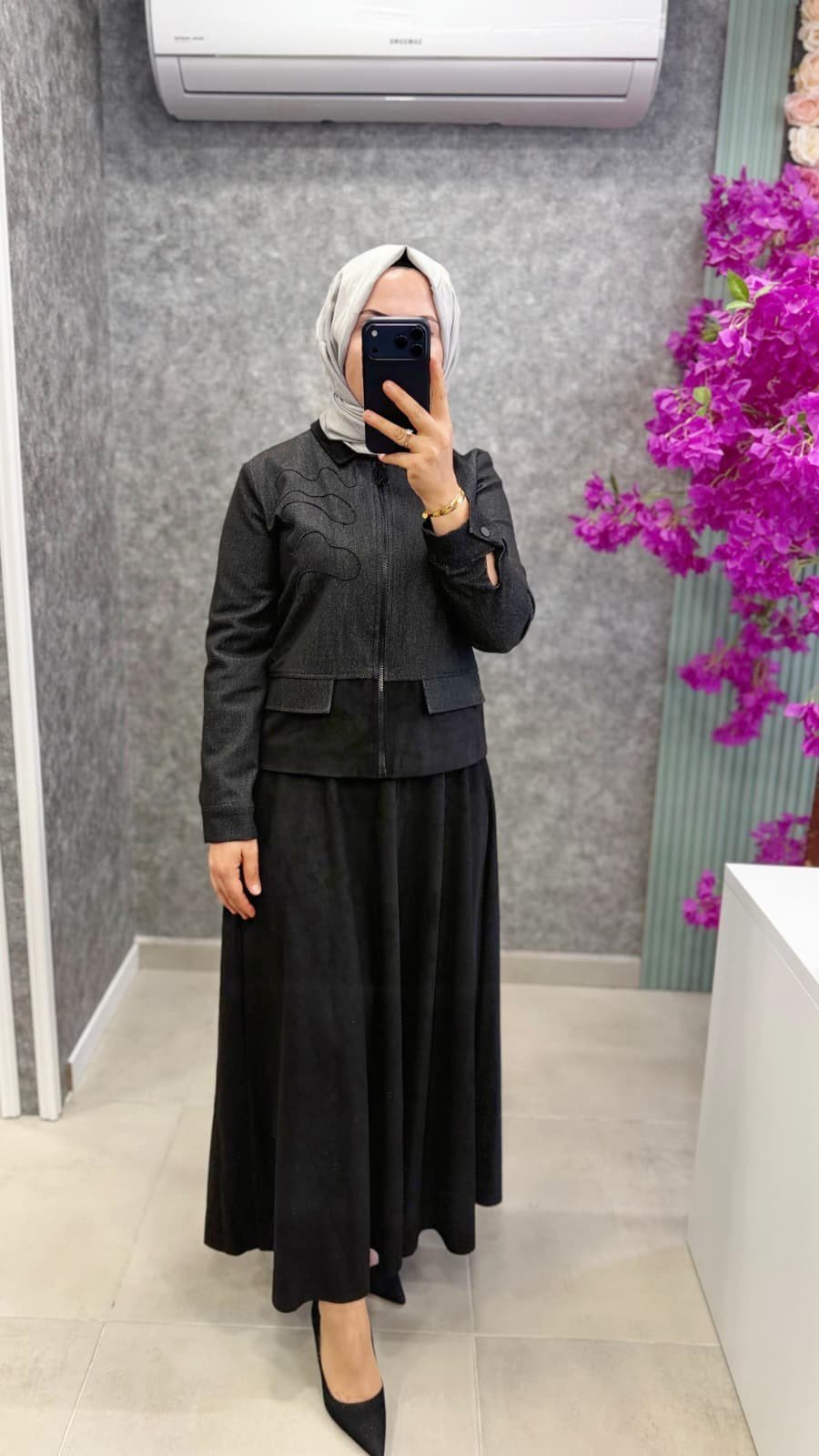 26KT607 ETEKLİ TAKIM SİYAH