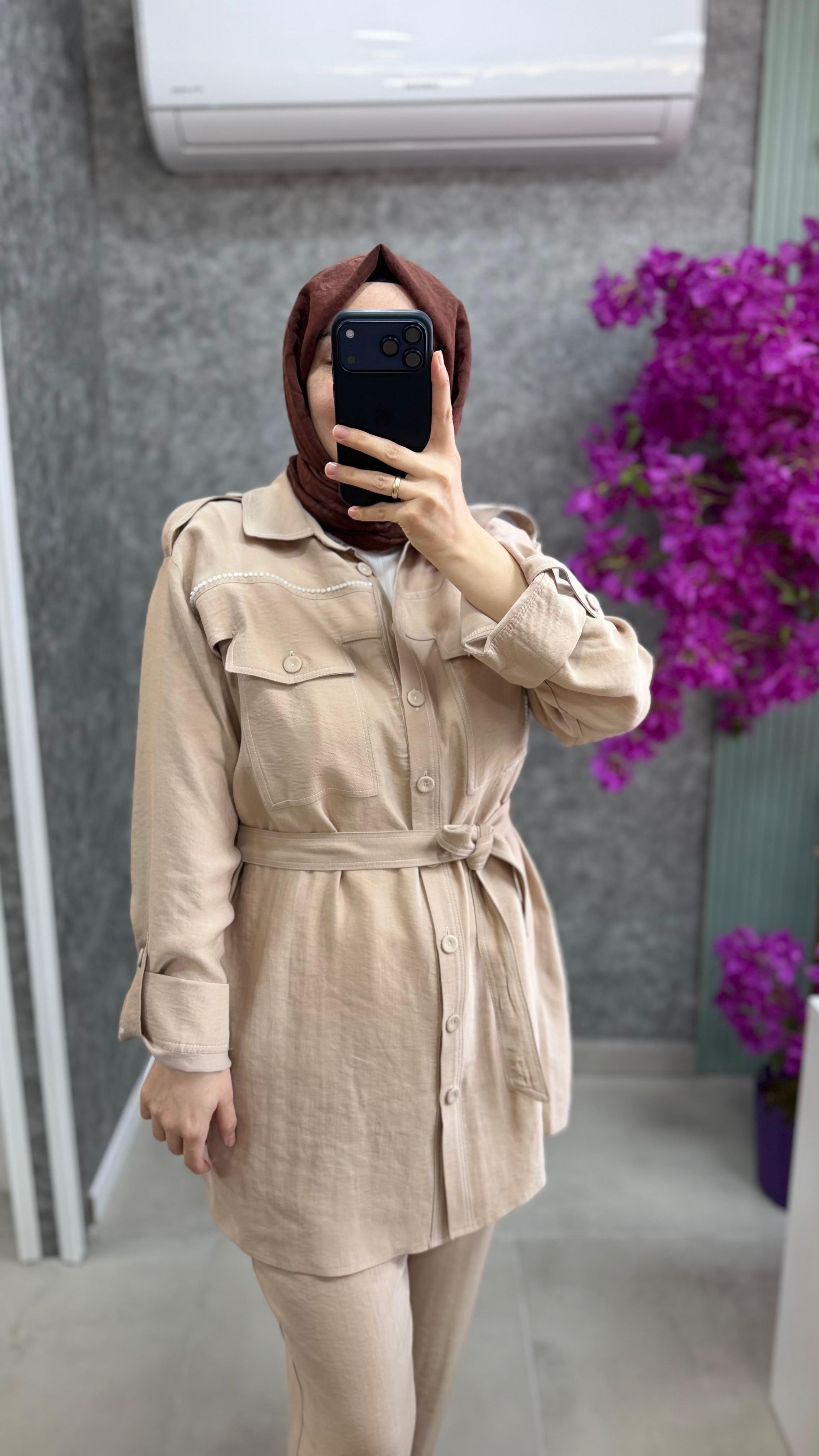 2749 PUREVA MODAL TUNİK & TENCEL PANTOLON TAKIM