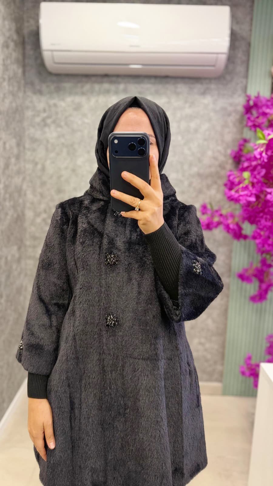 3052 PUREVA ANGORA KABAN SİYAH