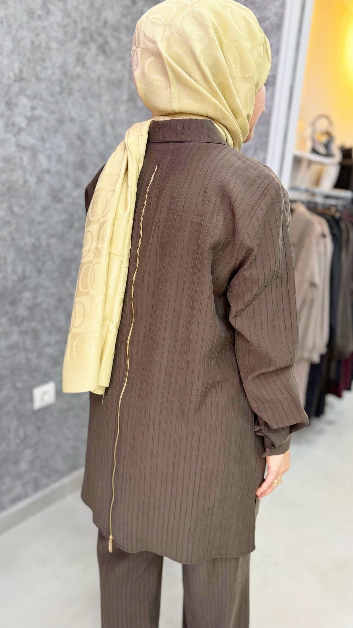 306 Pureva/Meva Çizgi Armürlü tencel Takım
