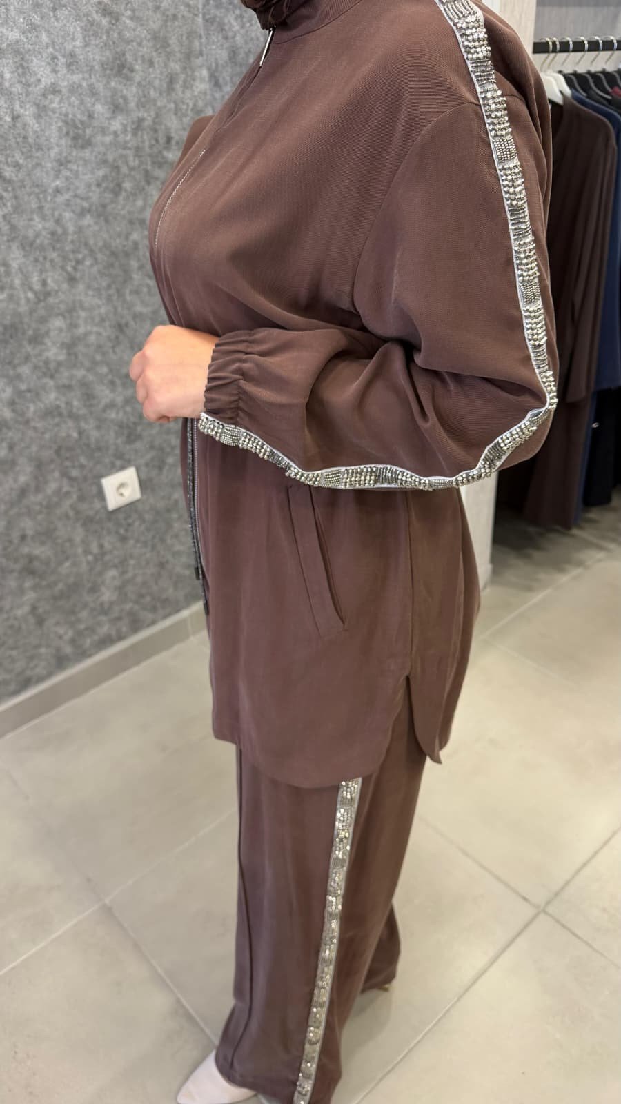 Payet Detaylı Pantolon Takım