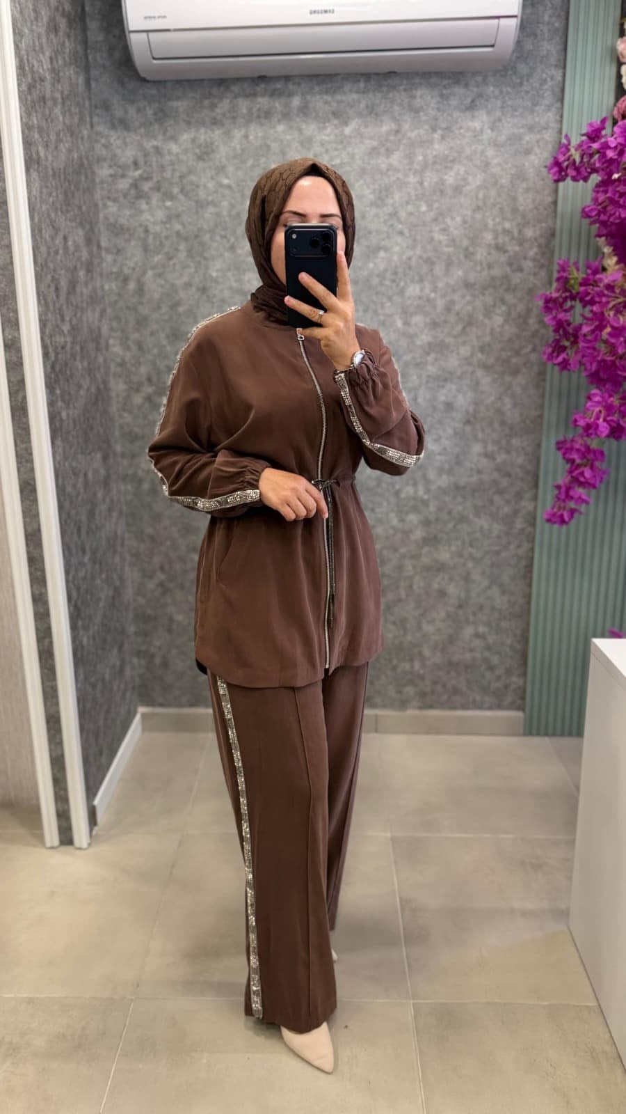 Payet Detaylı Pantolon Takım
