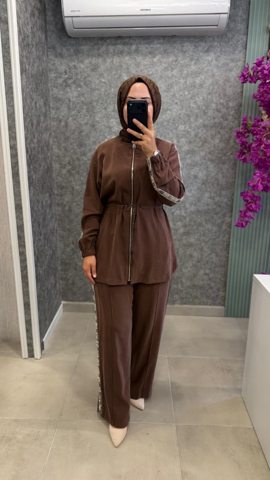 Payet Detaylı Pantolon Takım