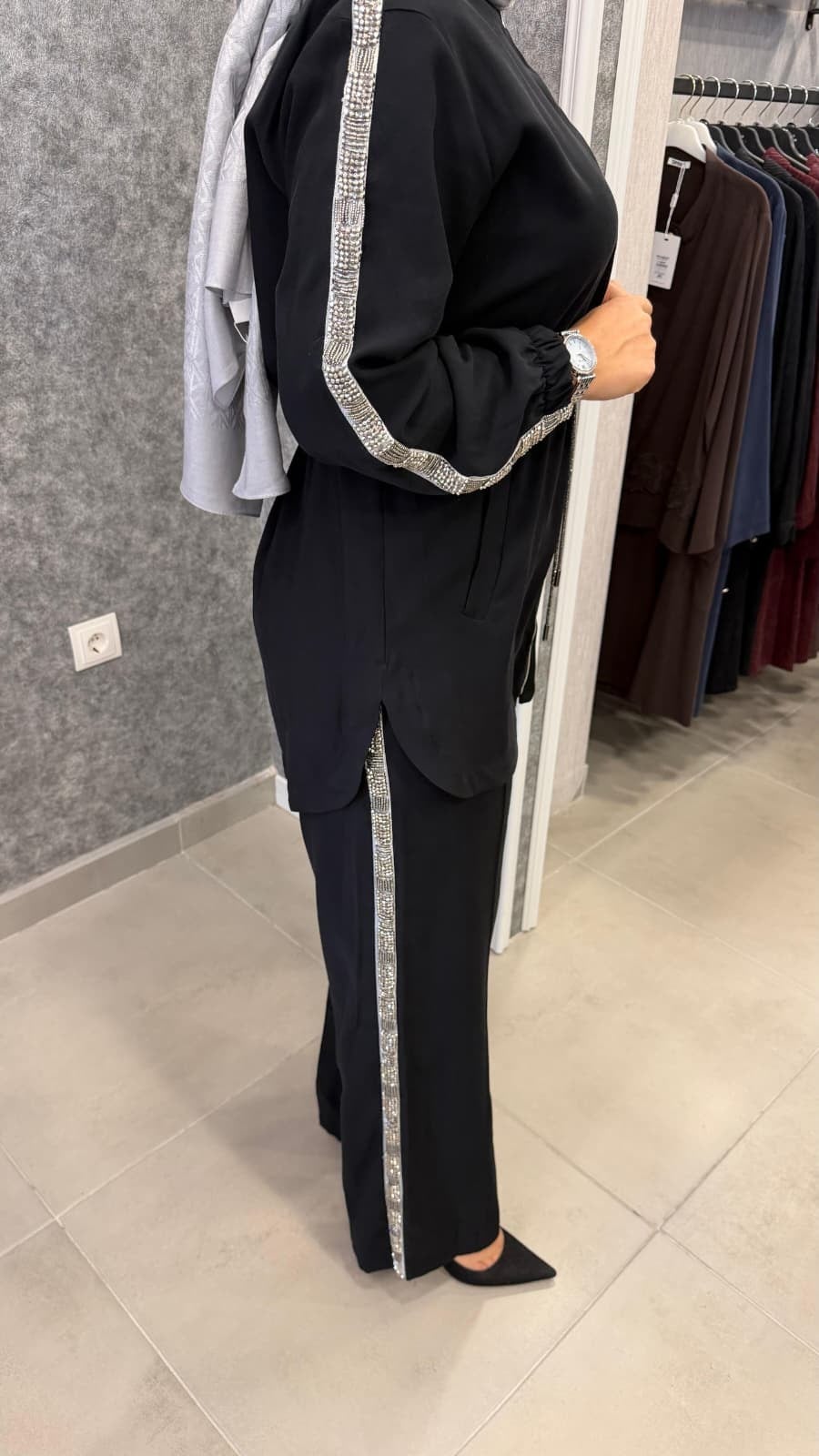 Payet Detaylı Pantolon Takım