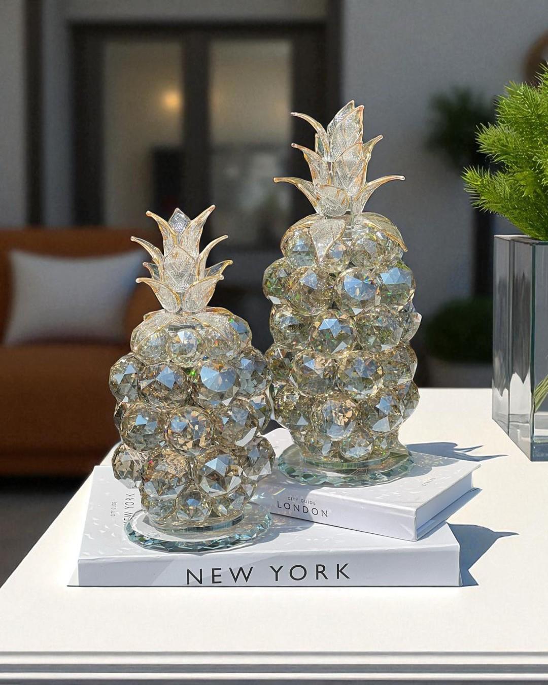 2'li Ananas Kristal 32 CM