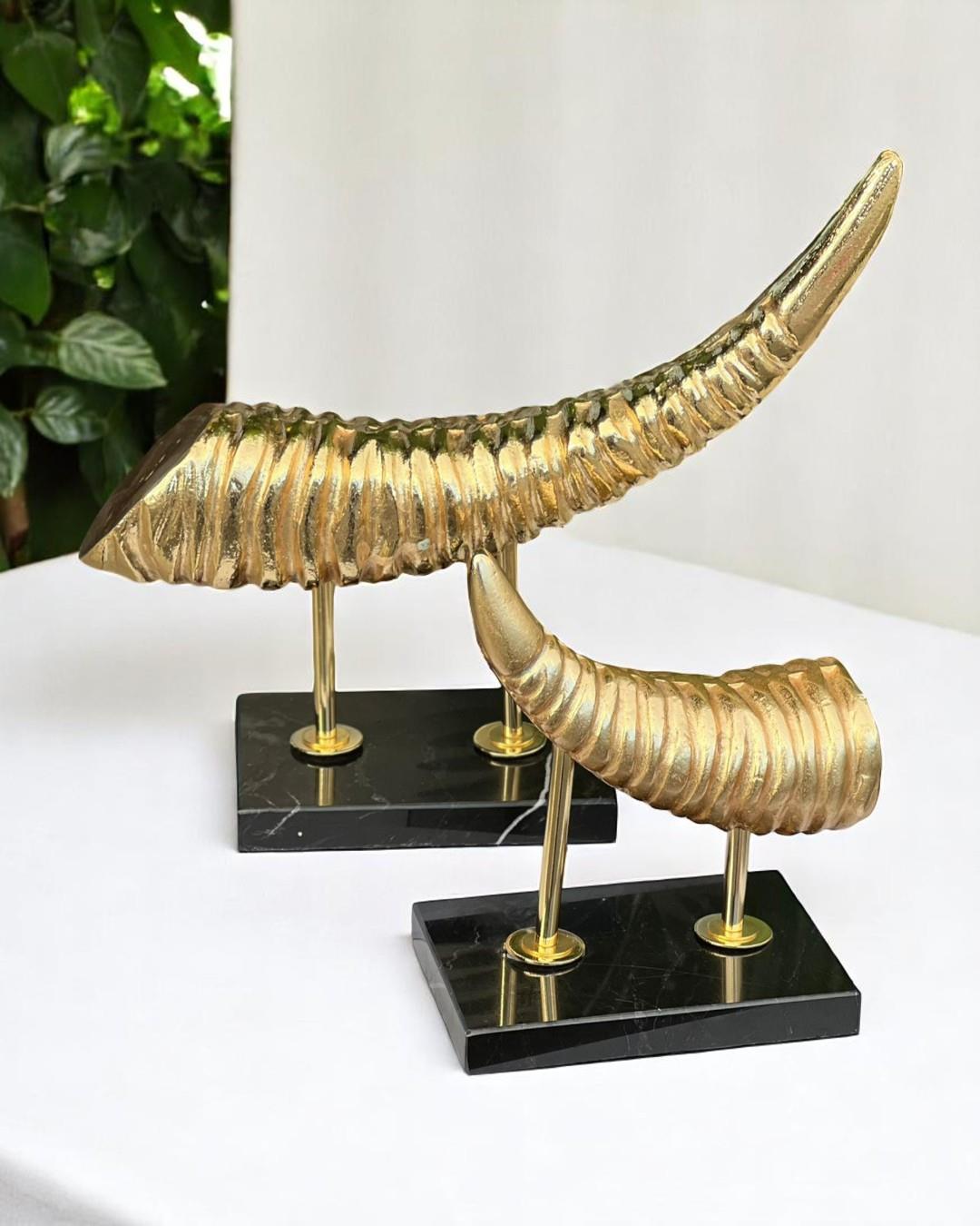 2'li Fildişi Dekor Gold