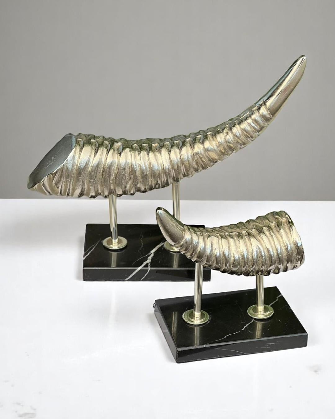 2'li Fildişi Dekor Gümüş