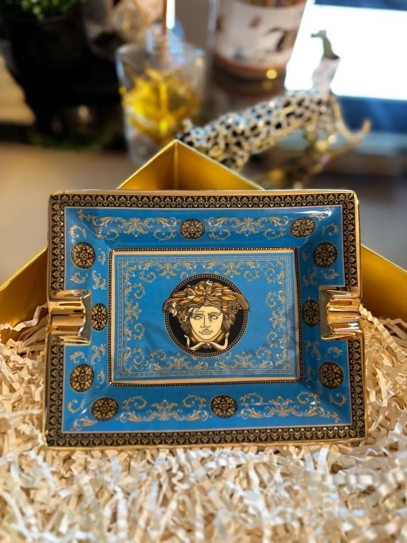 Versace Mavi Porselen Küllük