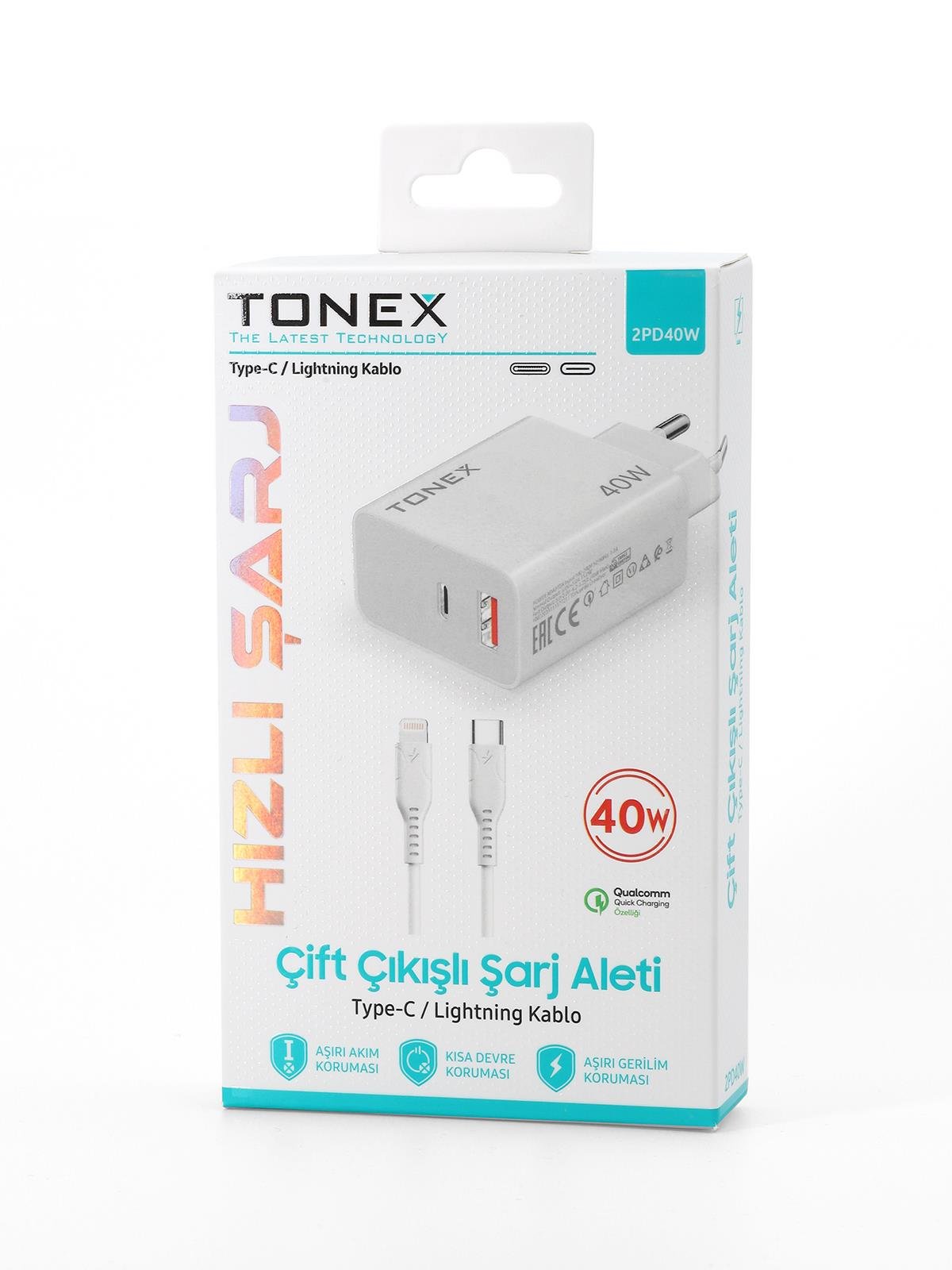 40W Lightning Çift Çıkışlı Şarj Aleti