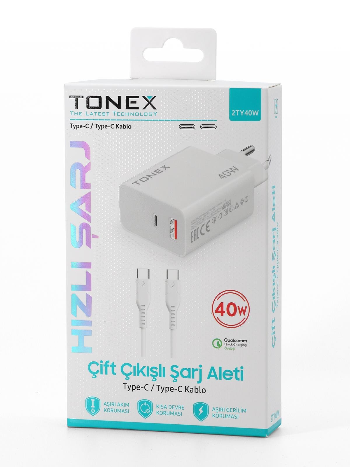 40W TYP-C Çift Çıkışlı Şarj Aleti