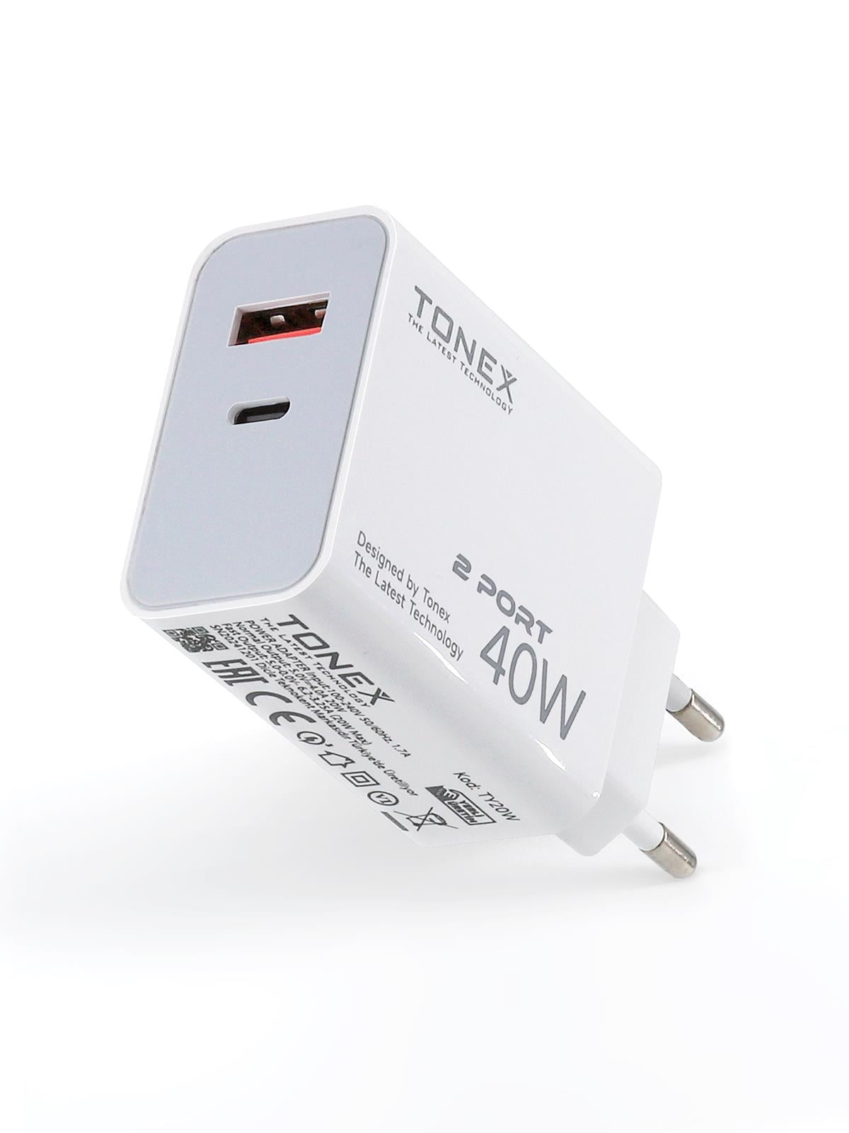 40W TYP-C Çift Çıkışlı Şarj Aleti