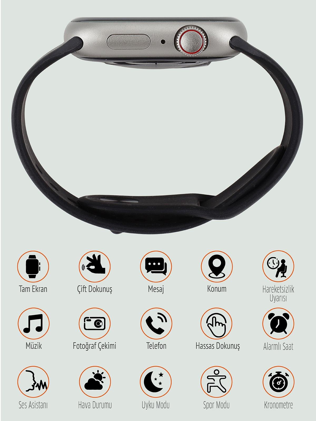 Tonex Çift Kordonlu  A Kalite Amoled Watch Ultra Akıllı Saat