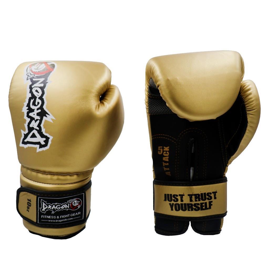 DragonDo 30095-P Attack-5 Boks Eldiveni Gold Muay Thai Kick Boks Eldiveni