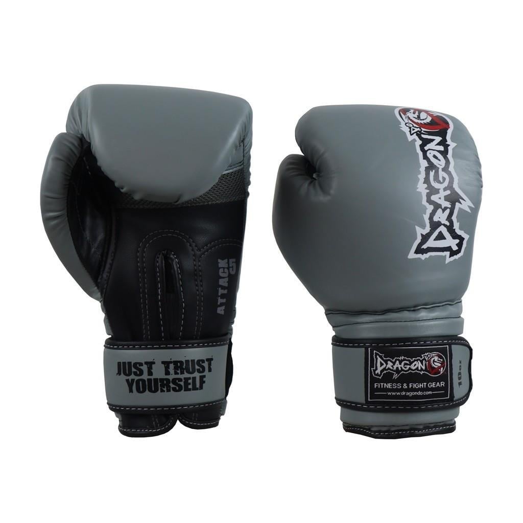DragonDo 30095-P Attack-5 Boks Eldiveni Gri Muay Thai kick boks Eldiveni