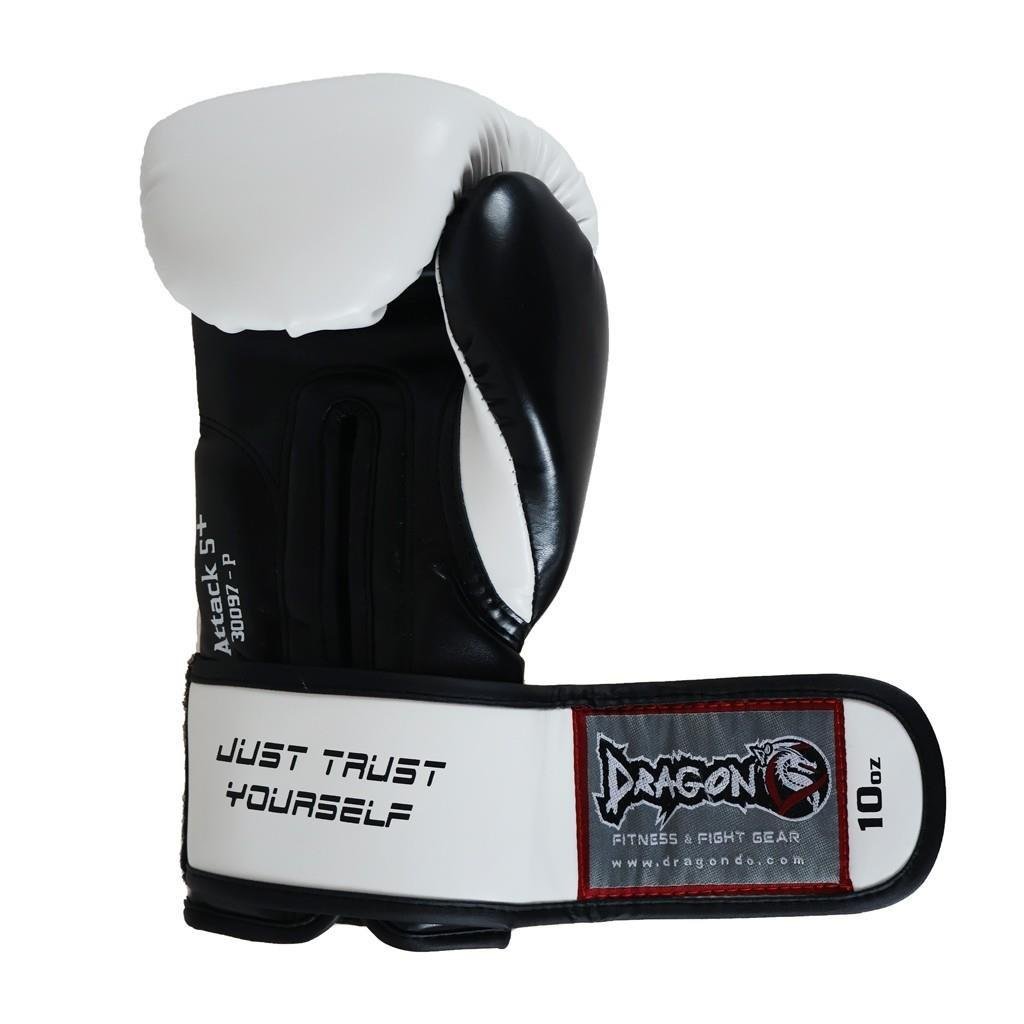 DragonDo 30097-P Attack-5 Plus Boks Eldiveni Beyaz Muay Thai Kick Boks Eldiveni