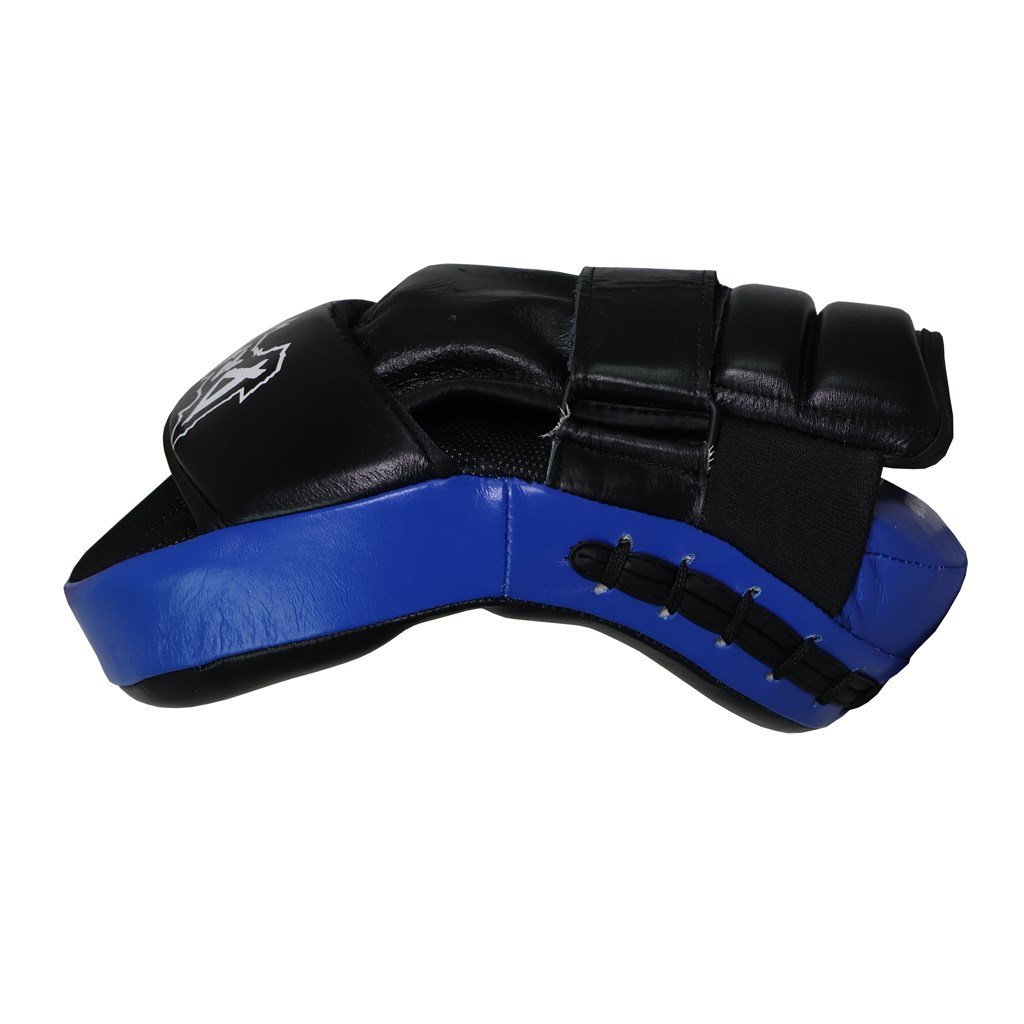 DragonDo 40205-L Azure Genuine Leather Focus Mitts – Curved Boxing Punch Mitts Pair