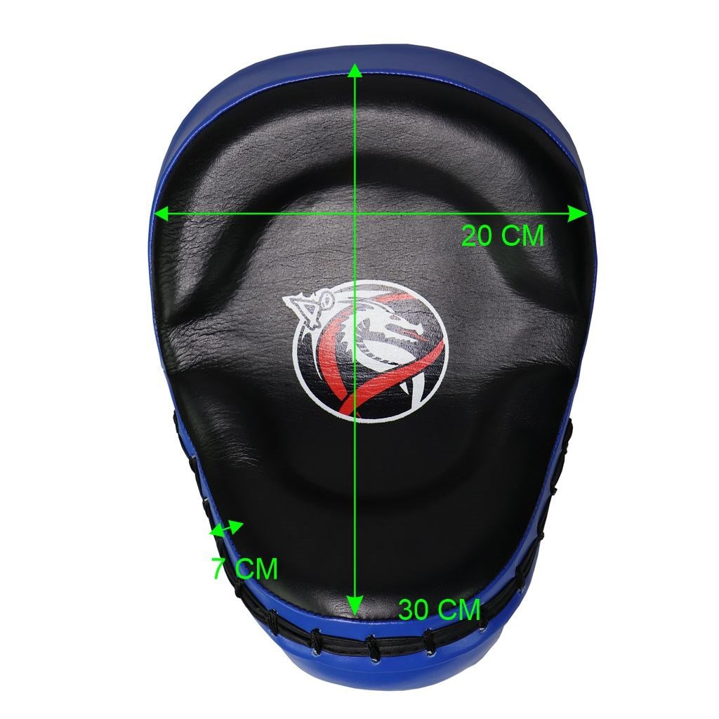 DragonDo 40205-L Azure Genuine Leather Focus Mitts – Curved Boxing Punch Mitts Pair