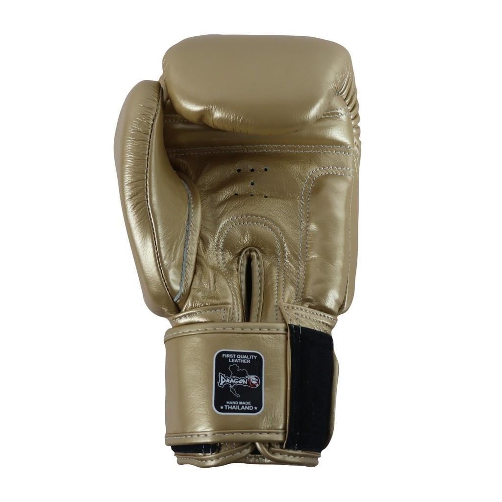 DragonDo DRGN-G3 Hakiki Deri Boks Eldiveni Gold Muay Thai Eldiveni
