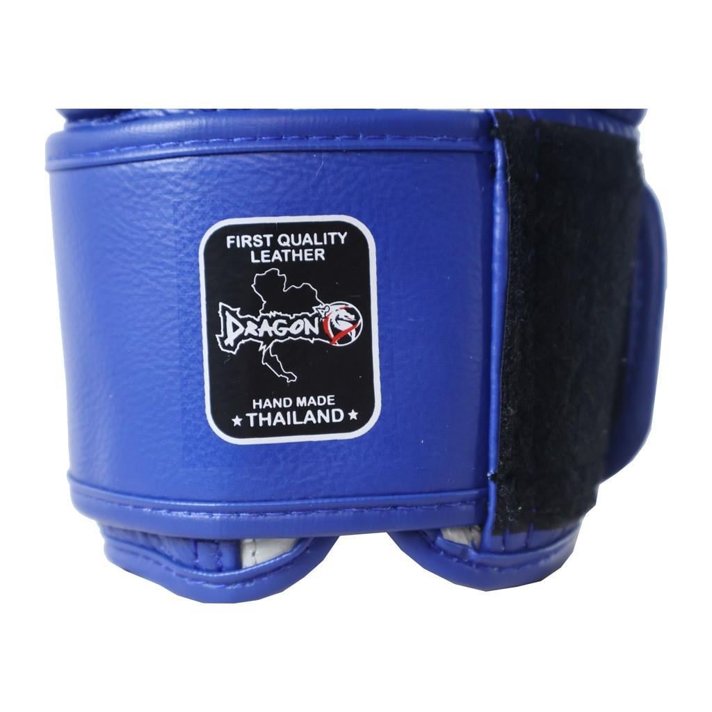 DragonDo DRGN-G3 Hakiki Deri Boks Eldiveni Mavi Muay Thai Eldiveni