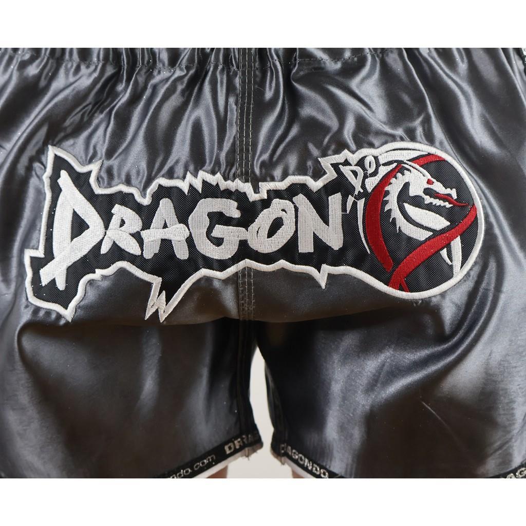 DragonDo MT3076 Shiny Muay Thai Antrasit Kick Boks Şortu