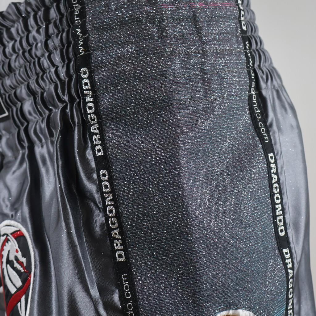 DragonDo MT3076 Shiny Muay Thai Antrasit Kick Boks Şortu