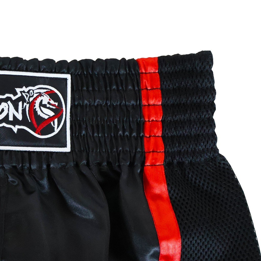 DragonDo MT3092 Black Muay Thai Shorts 
